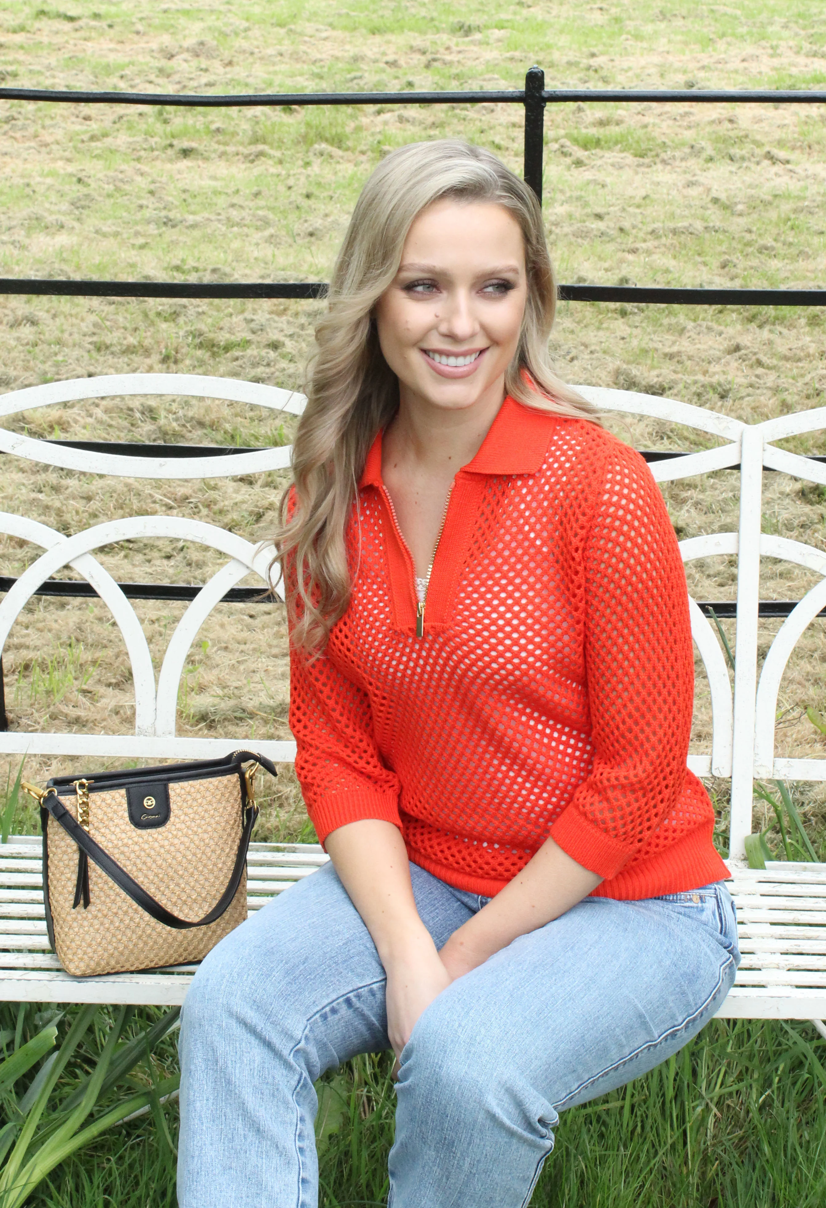 Crochet Knit Polo Top - Image 6