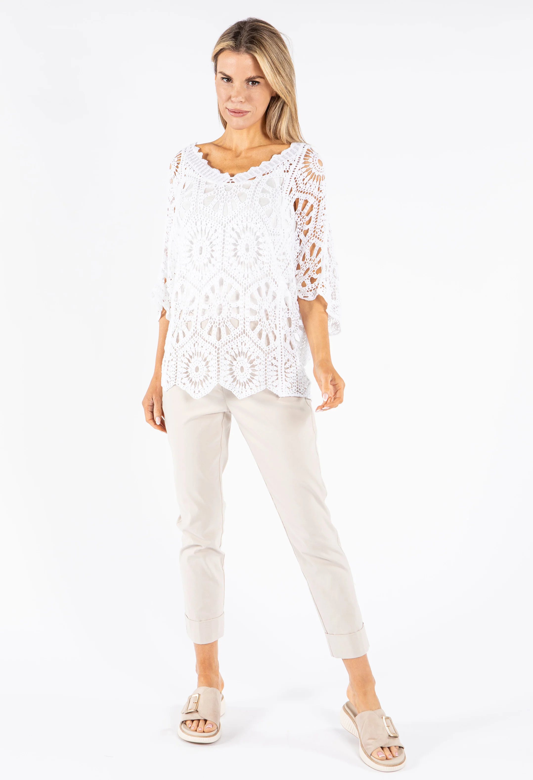 Crochet Two in One V-Neck Top - Image 12