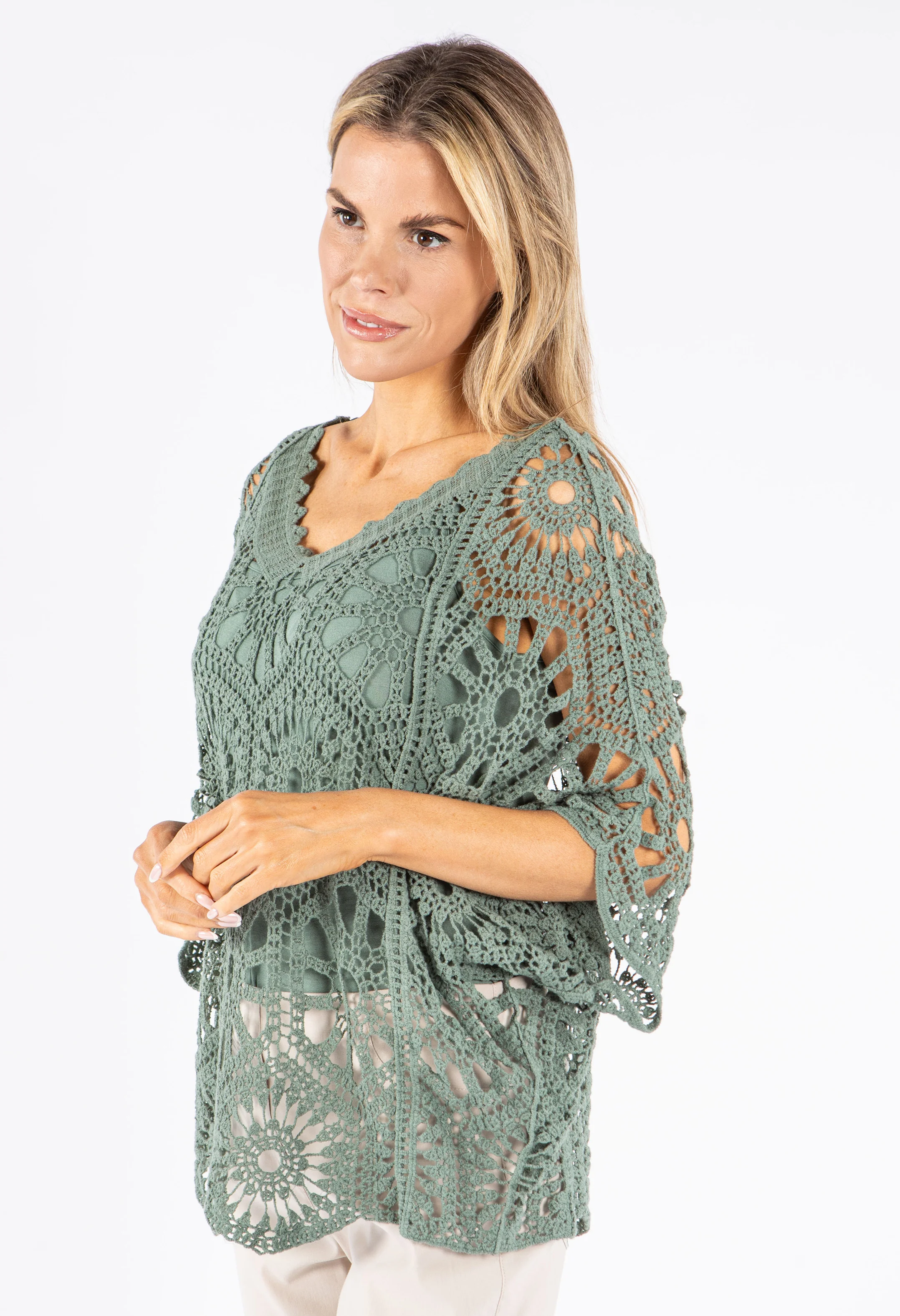 Crochet Two in One V-Neck Top - Image 7