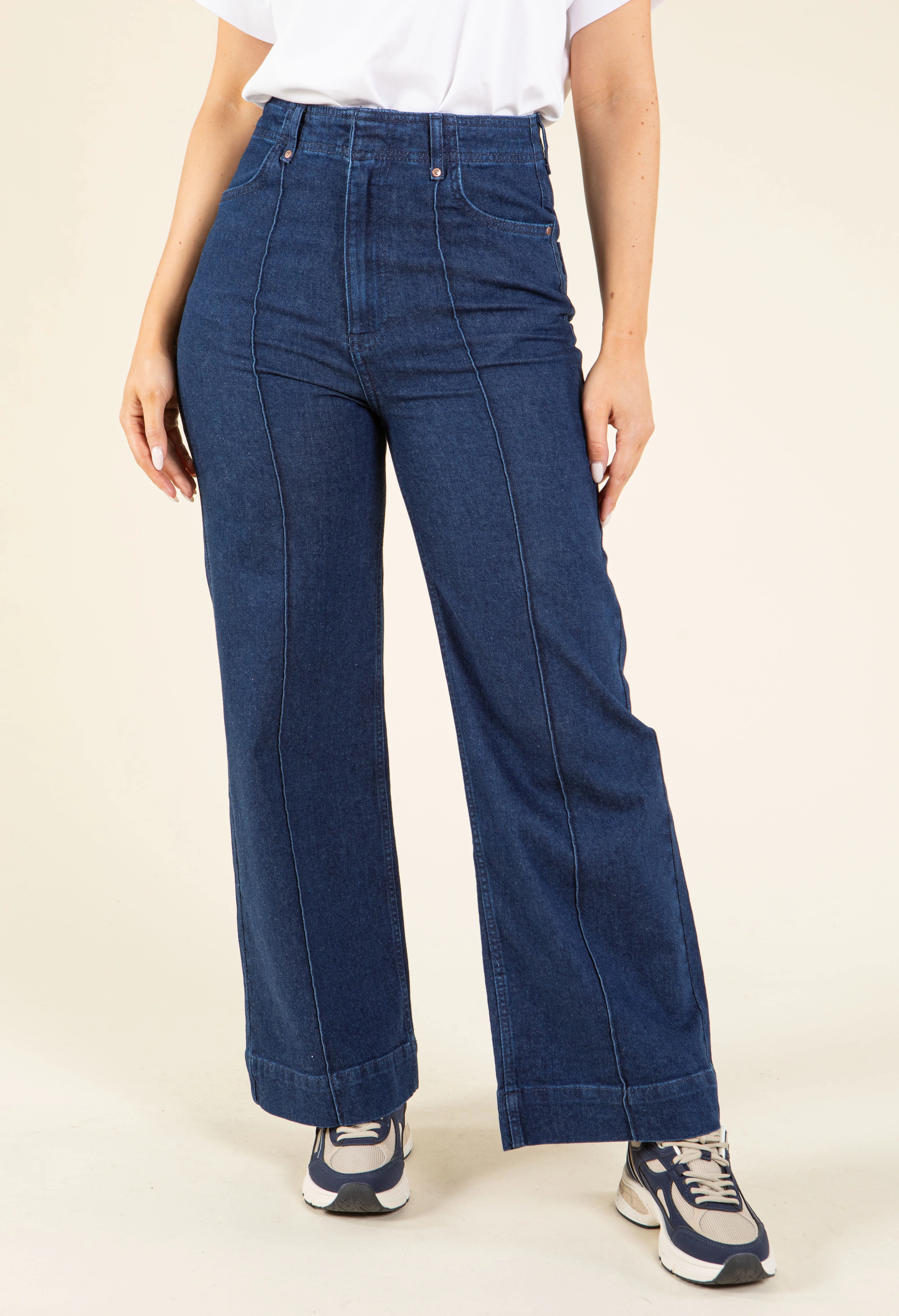 Daria High Waist Front Seam Tailored Jeans - Image 5