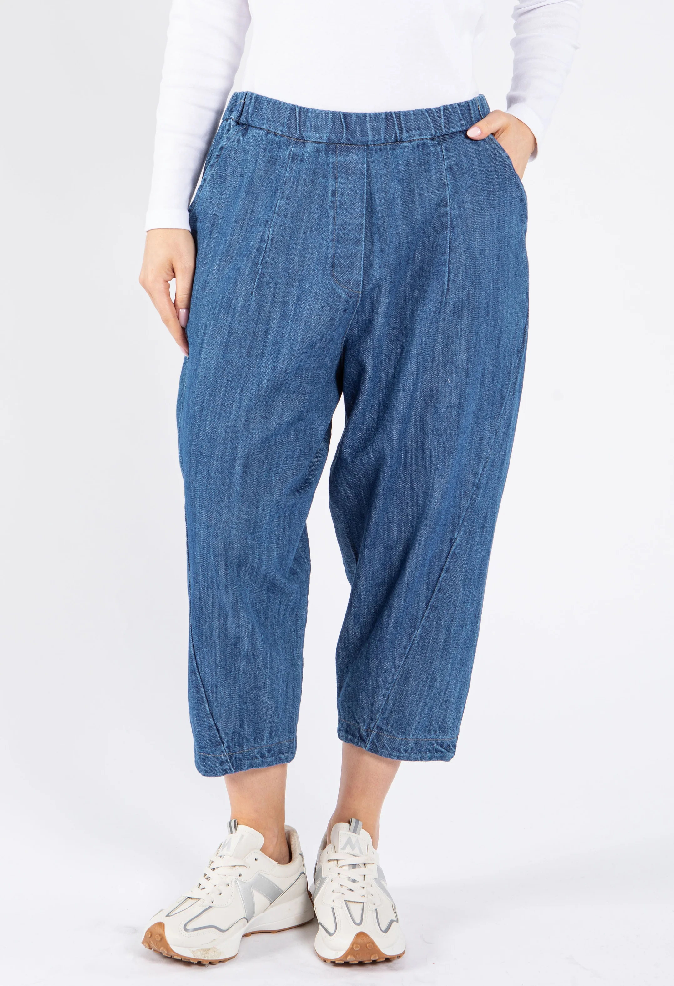 Denim Cropped Jeans - Image 3