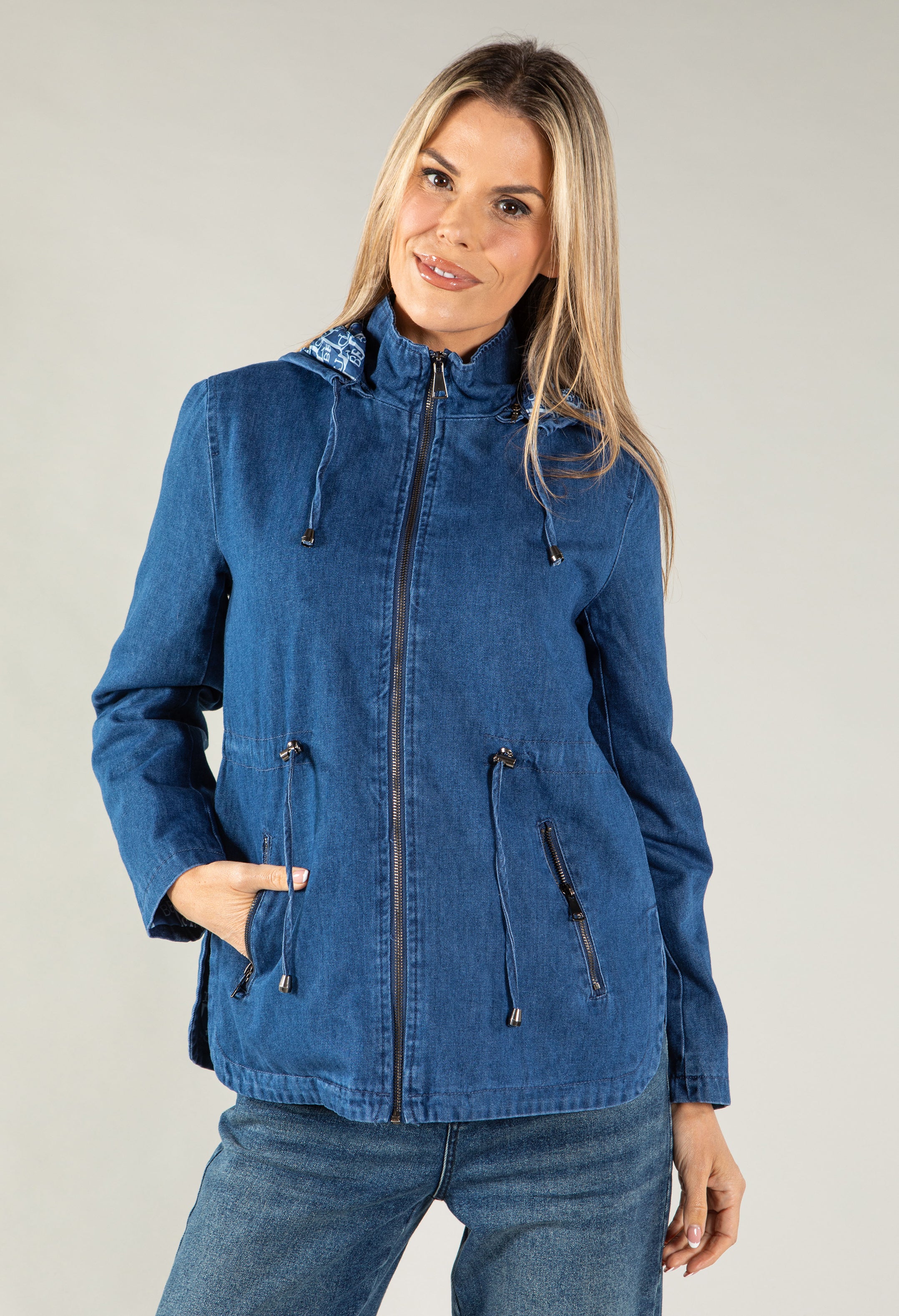 Denim Zip Up Jacket - Image 2