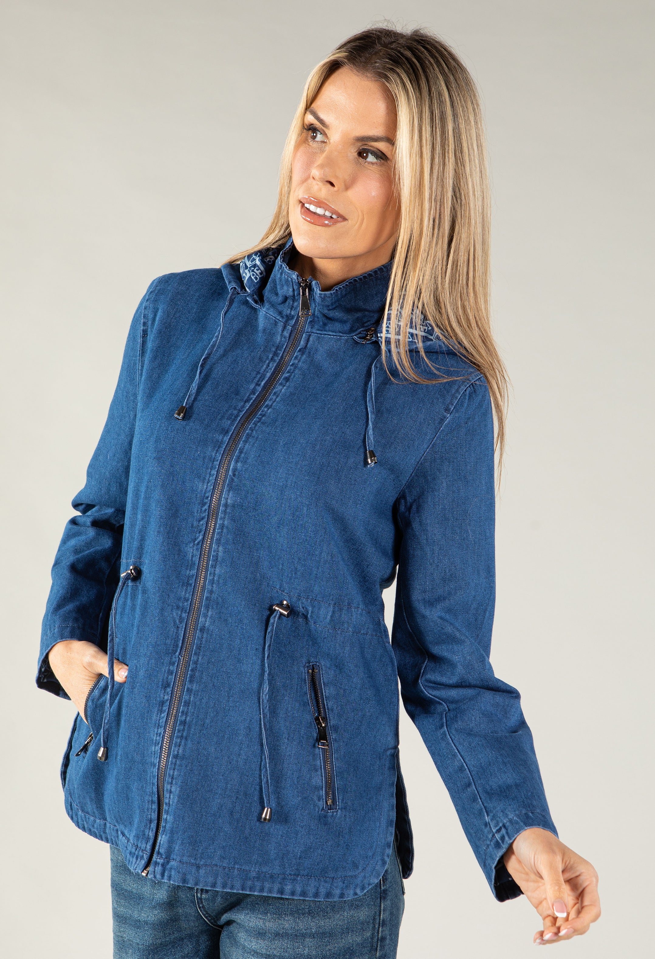 Denim Zip Up Jacket - Image 3