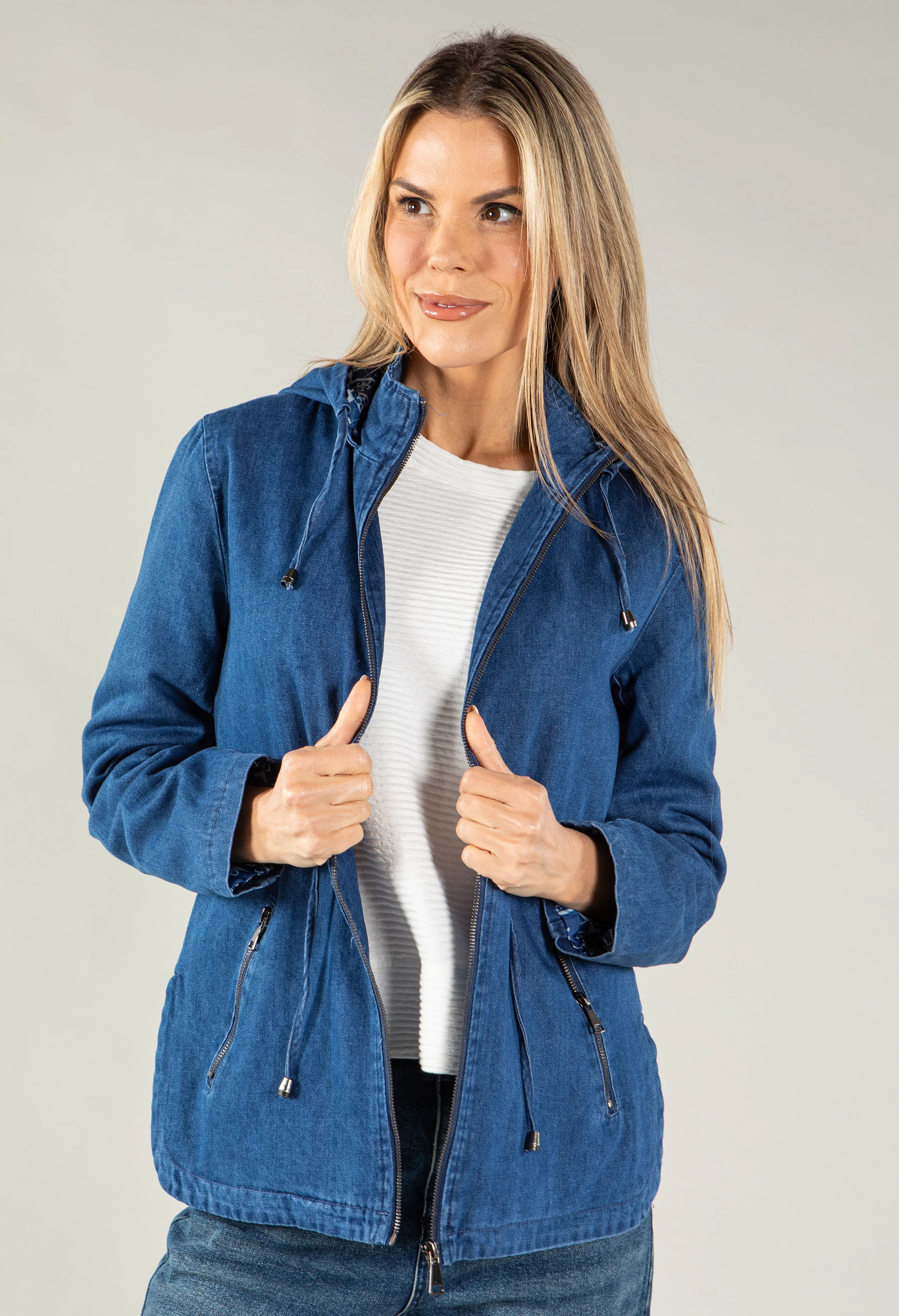 Denim Zip Up Jacket - Image 5