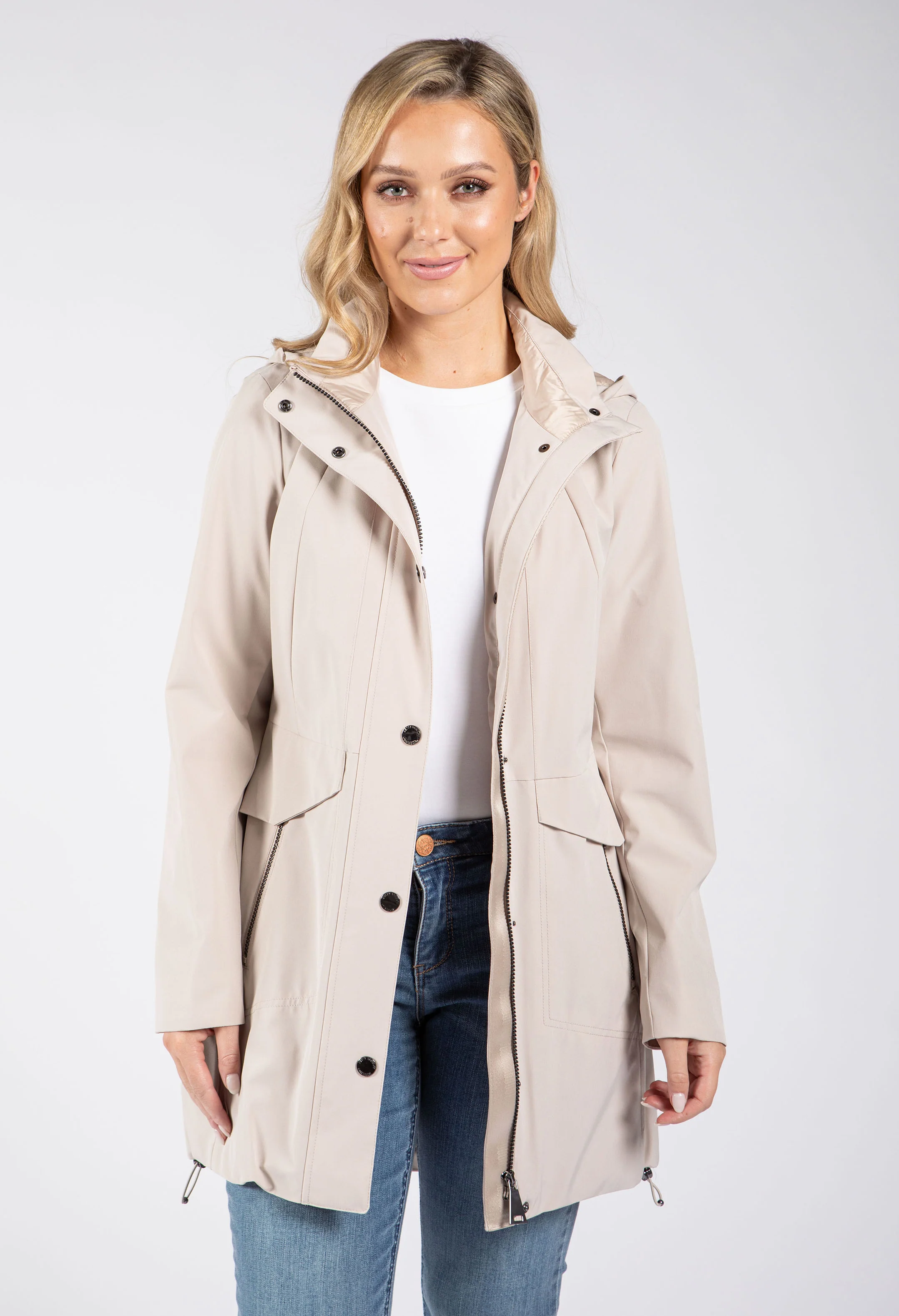 Detachable Hood Rain Coat - Image 5