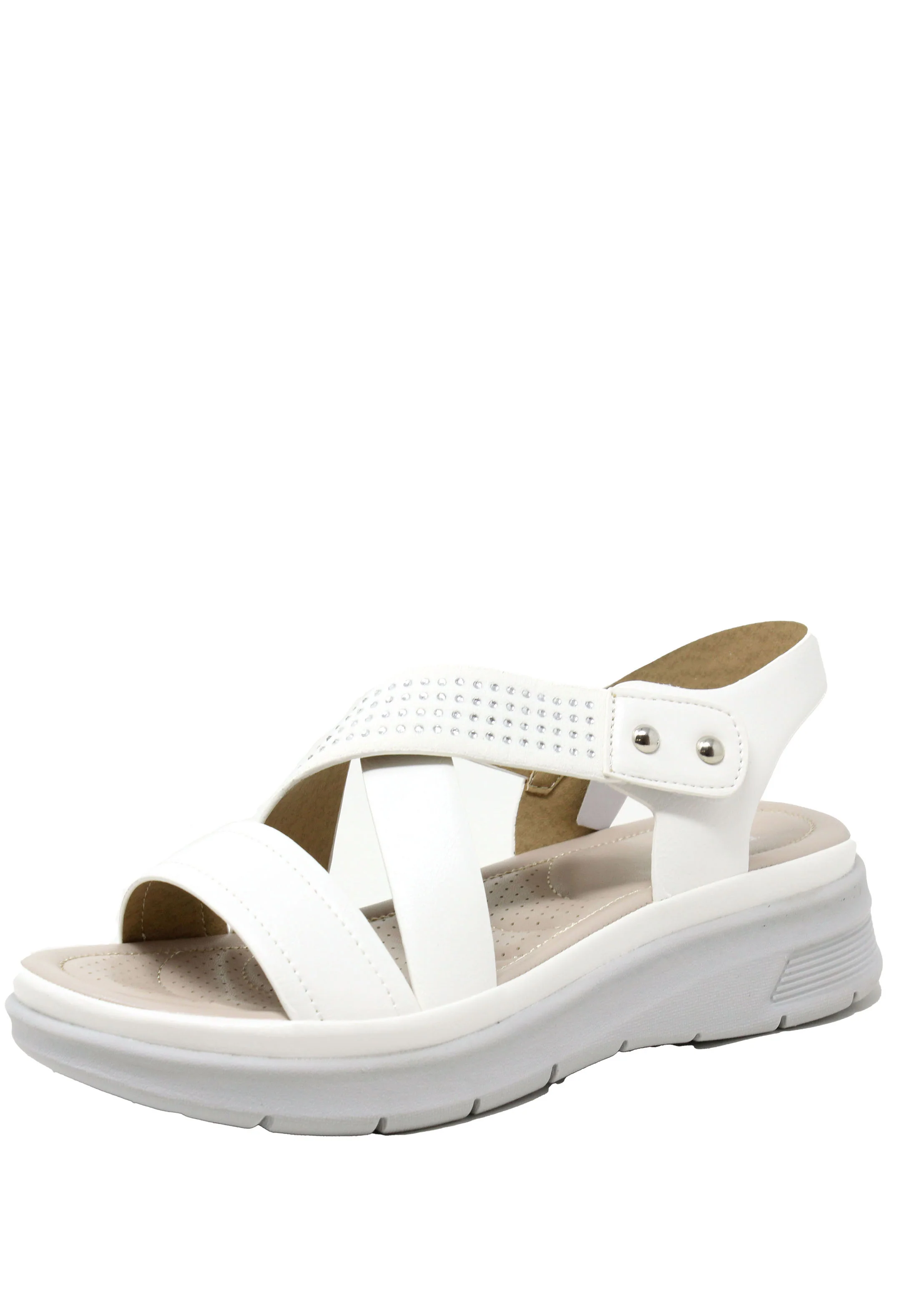 Diamante Cross Strap Sandal - Image 3