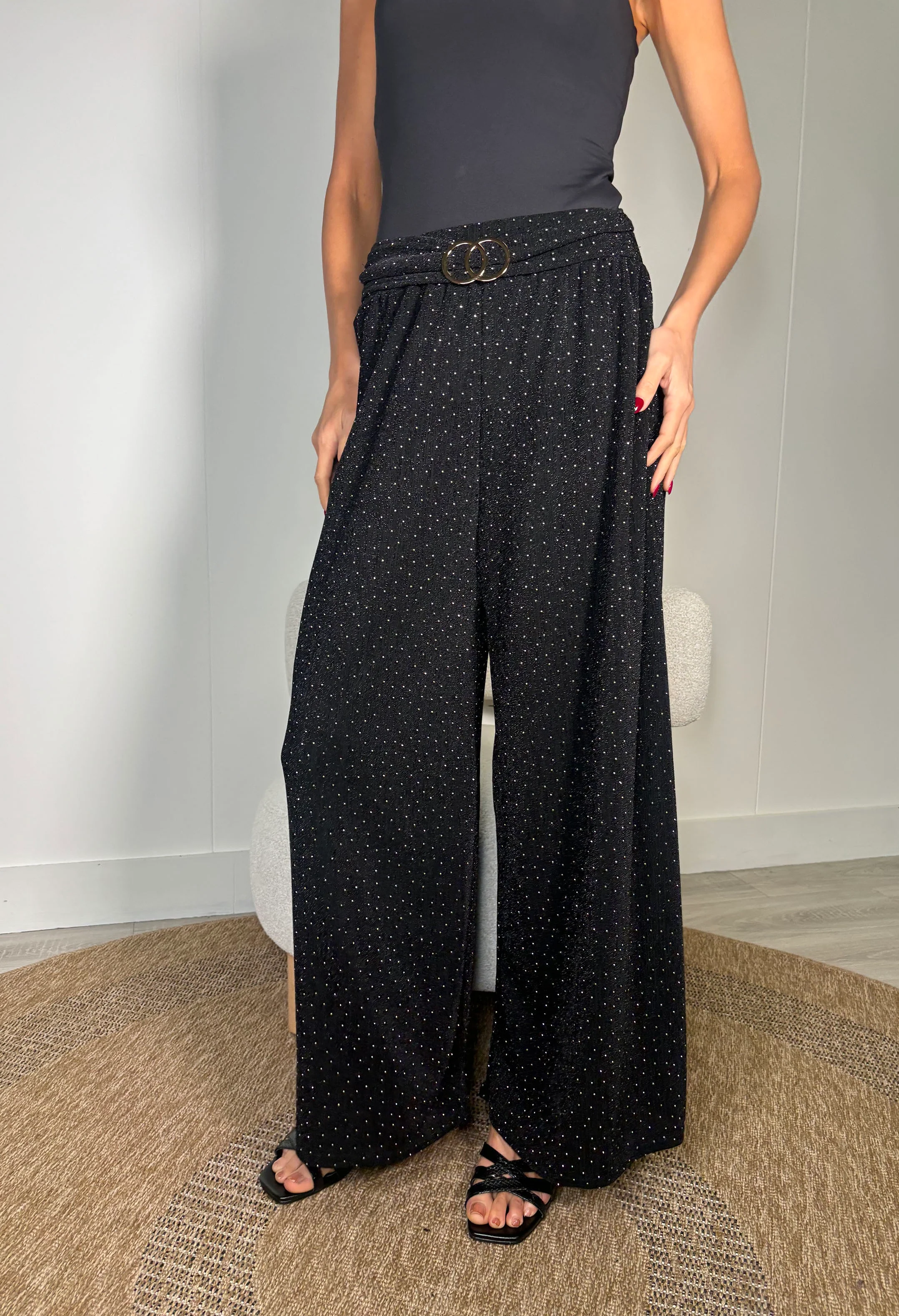 Diamante Gold Buckle Trousers - Image 4