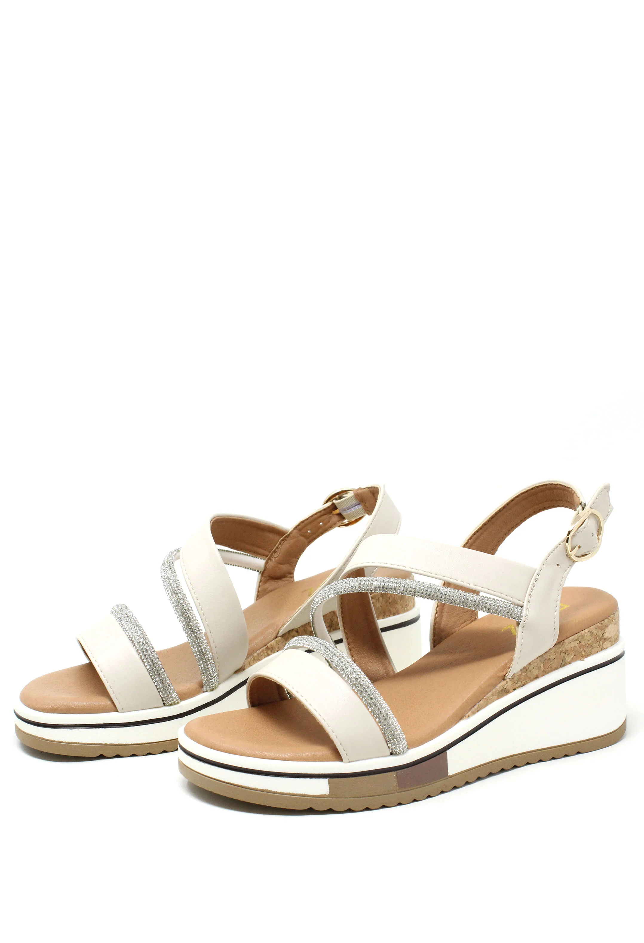 Diamante Strap Wedge Sandal - Image 2