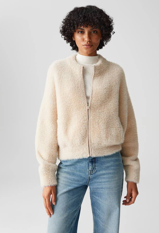 Dores Knitted Fur Look Cardigan - Image 2