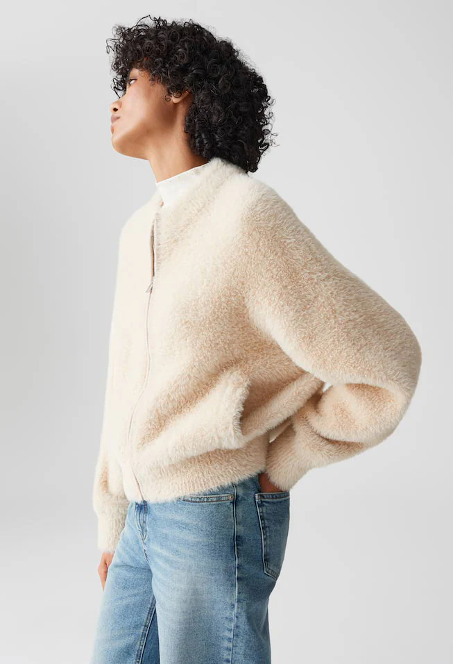 Dores Knitted Fur Look Cardigan - Image 3
