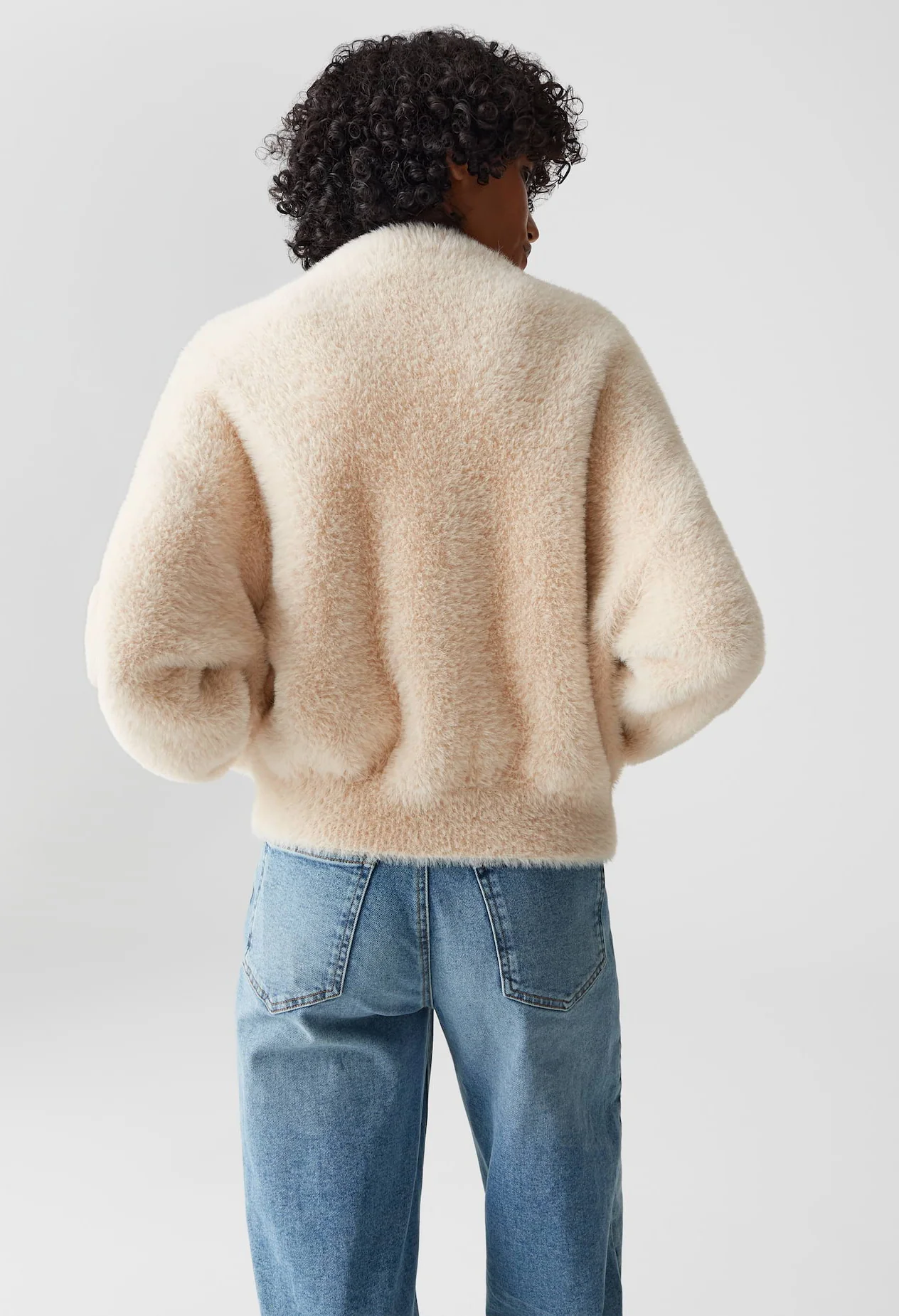 Dores Knitted Fur Look Cardigan - Image 4