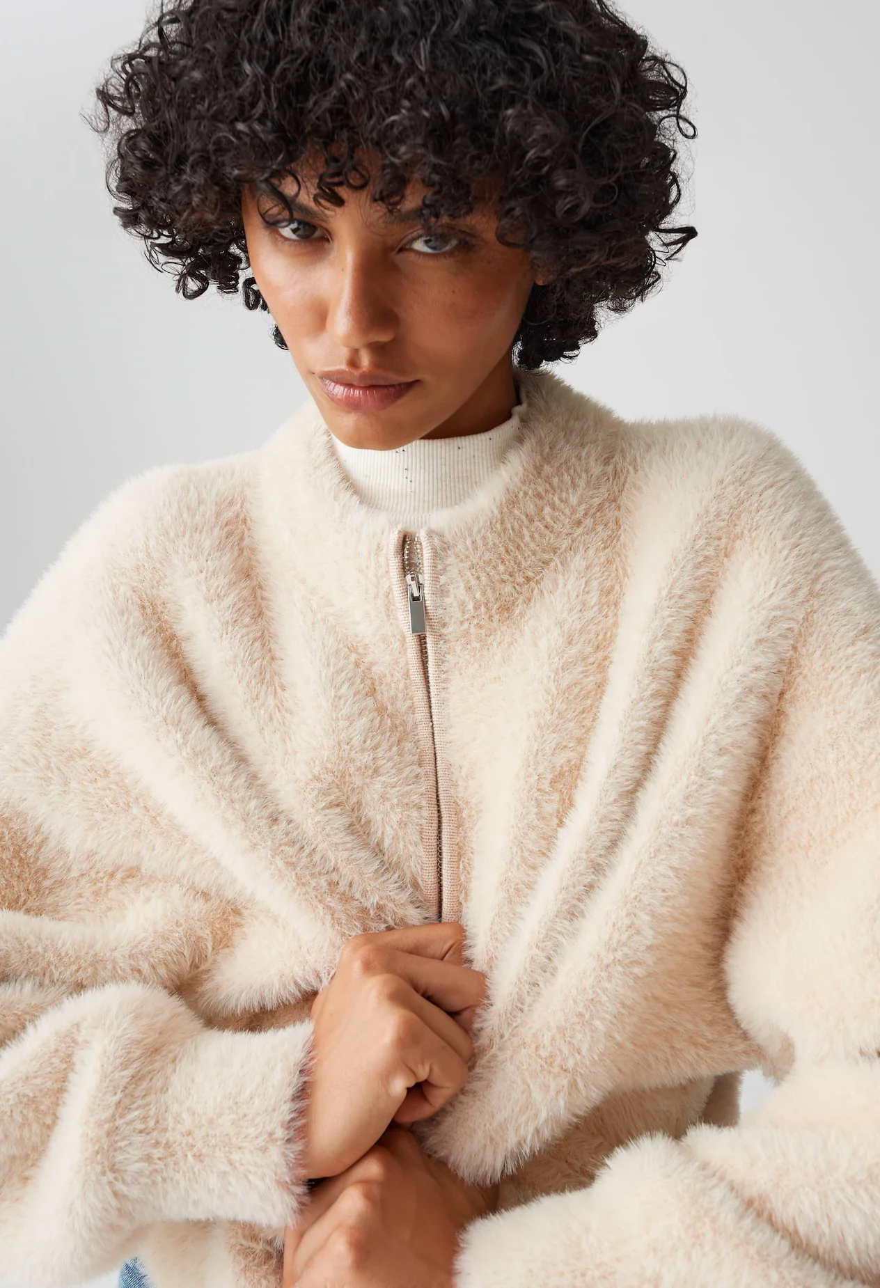 Dores Knitted Fur Look Cardigan - Image 5