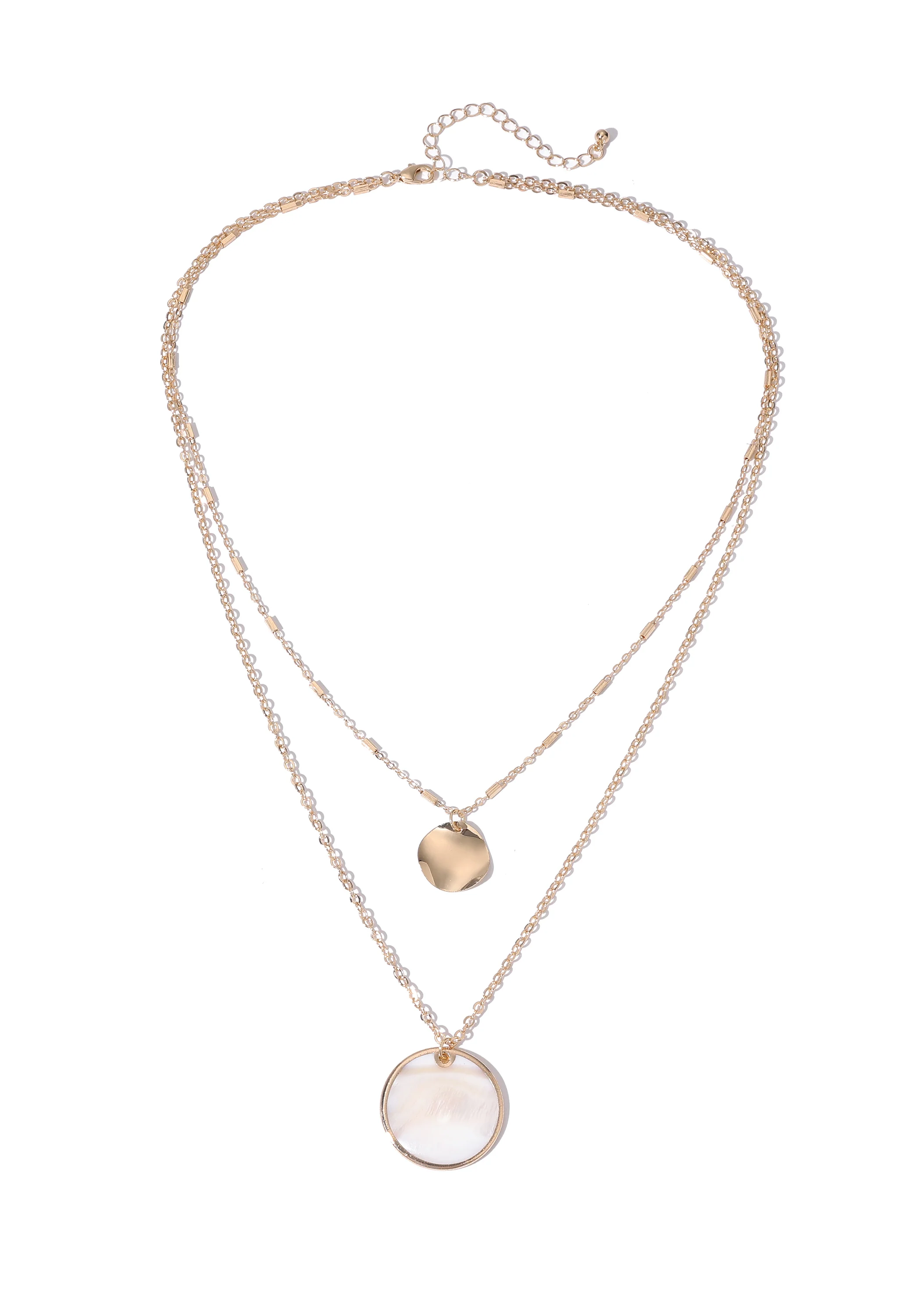 Double Necklace with Mother of Pearl Pendant - Image 2