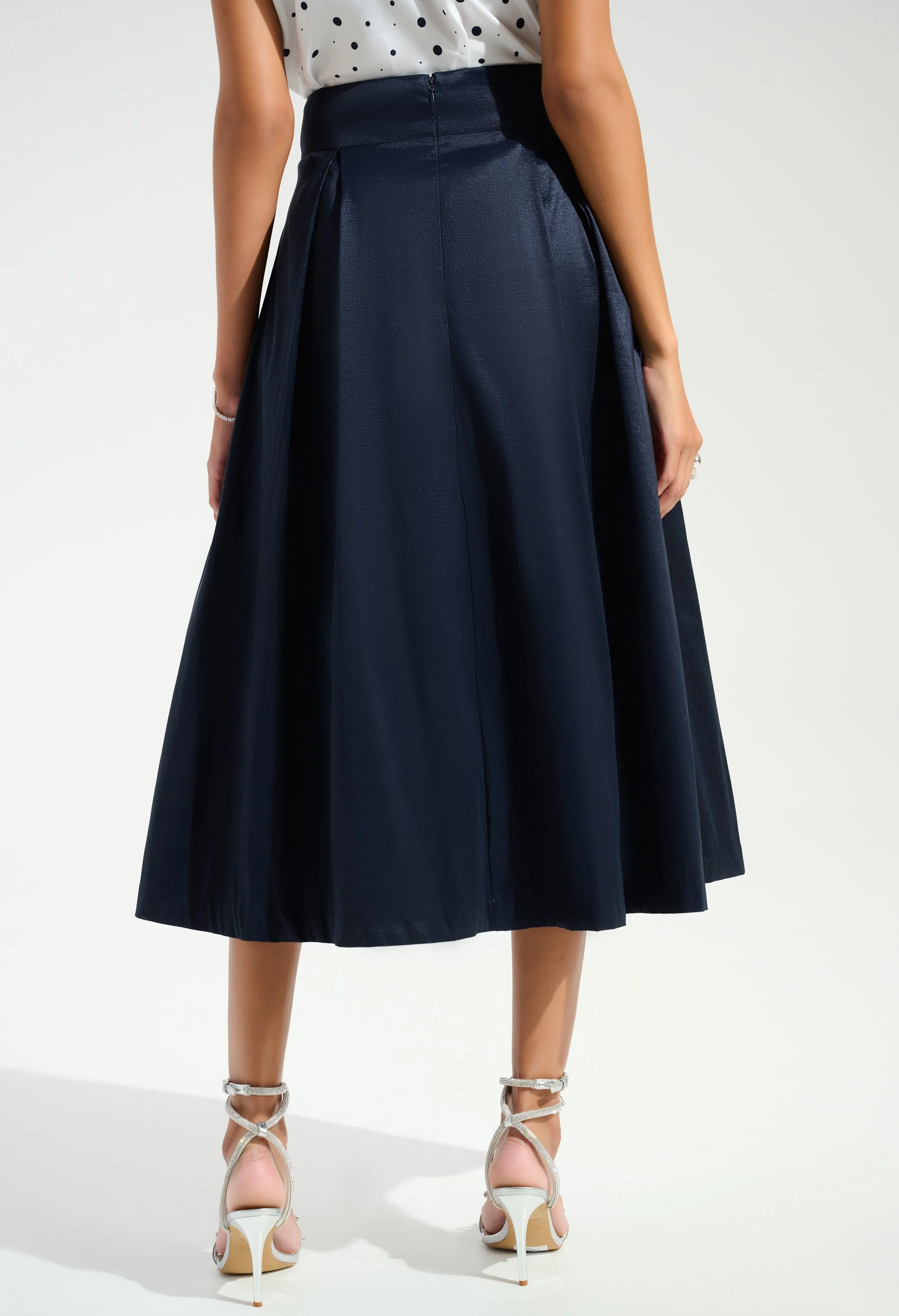 Elegant High-waist A-line Skirt - Image 4