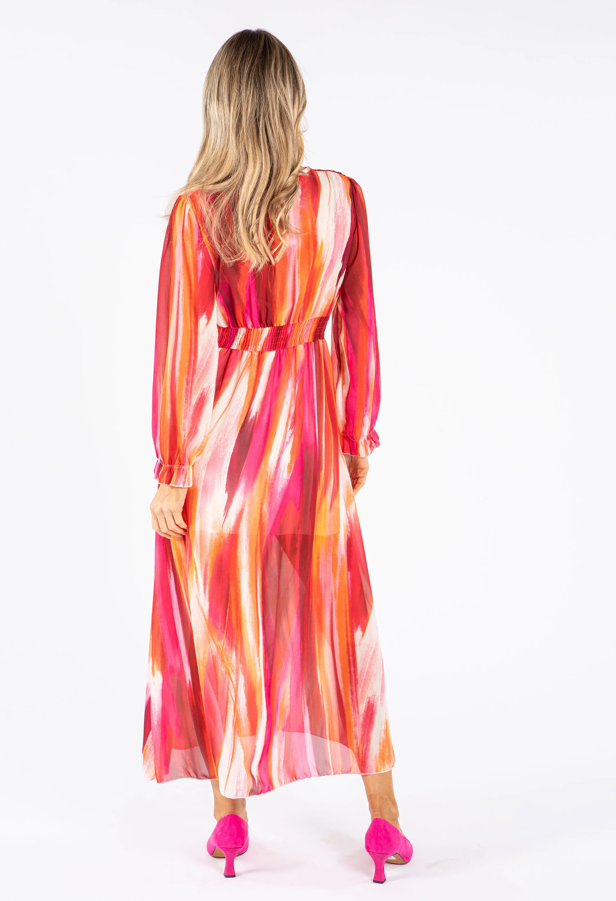 Elle Dress in Sunset Print - Image 5