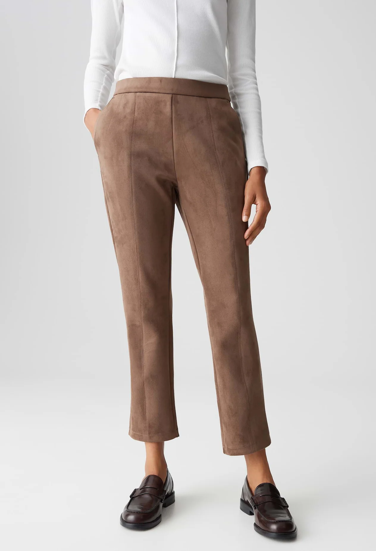 Elvina Cozy Faux Suede Trousers - Image 2