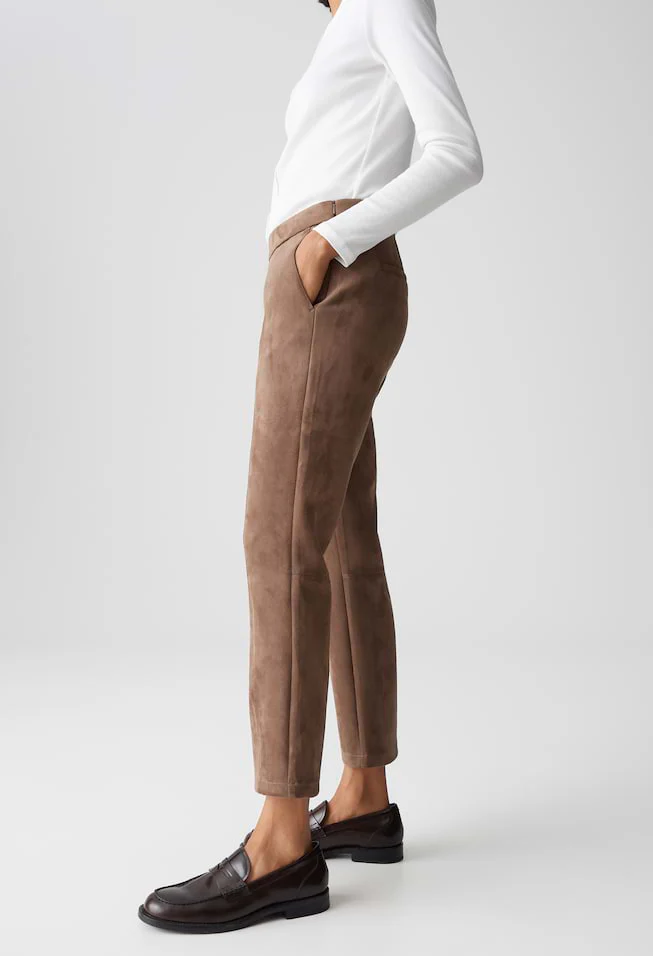 Elvina Cozy Faux Suede Trousers - Image 3