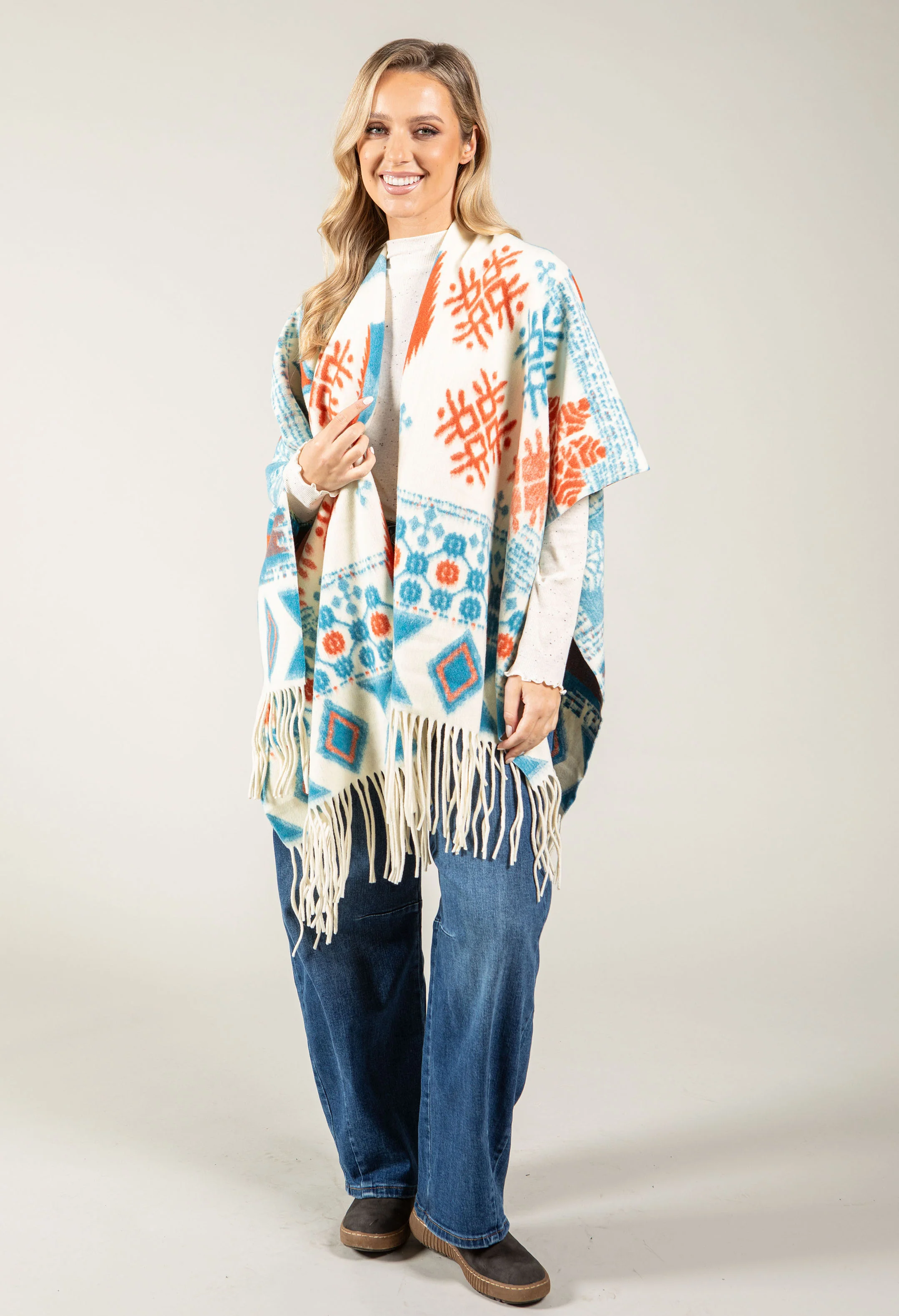 Fair Isle Soft Touch Cape - Image 11