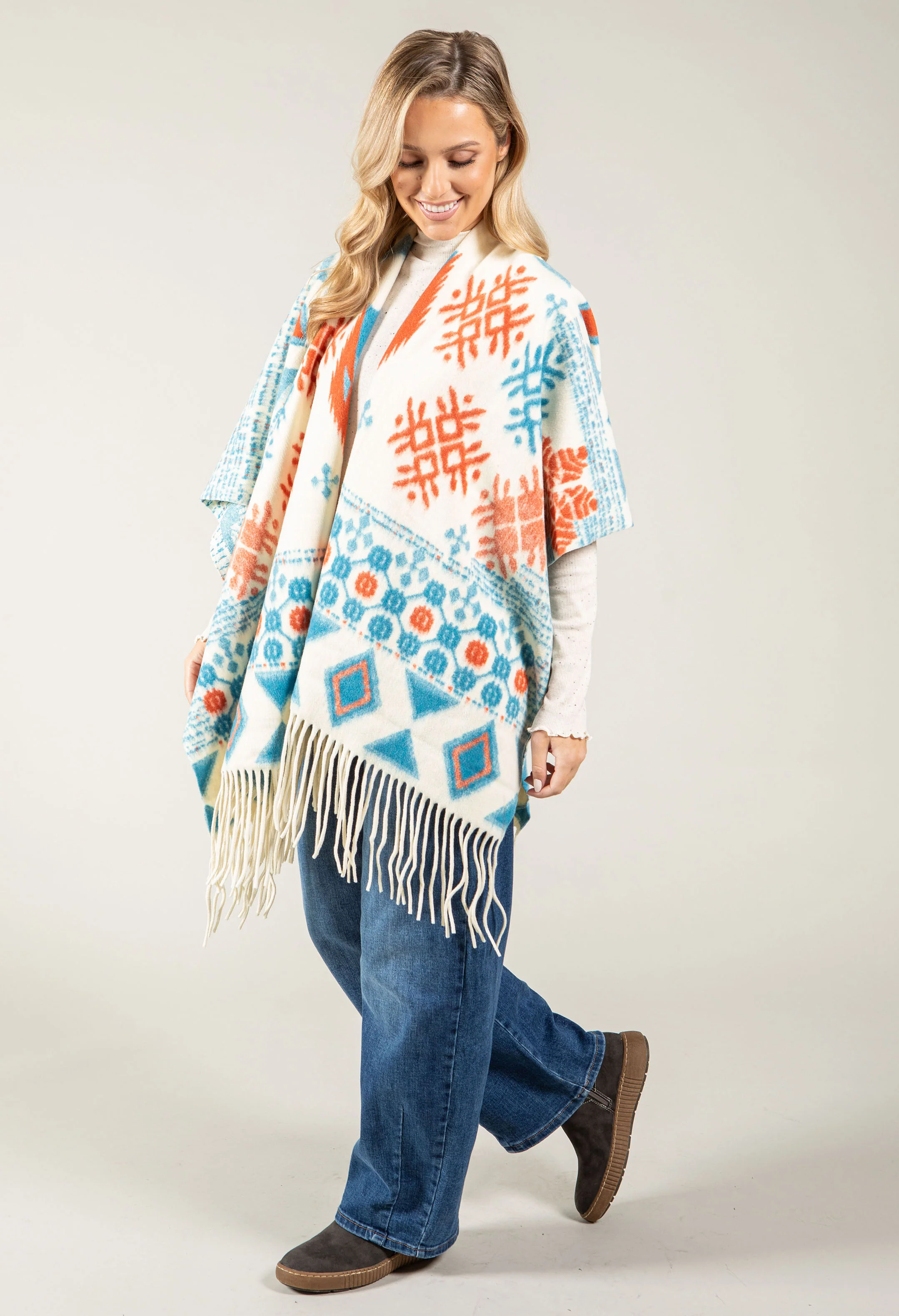 Fair Isle Soft Touch Cape - Image 12