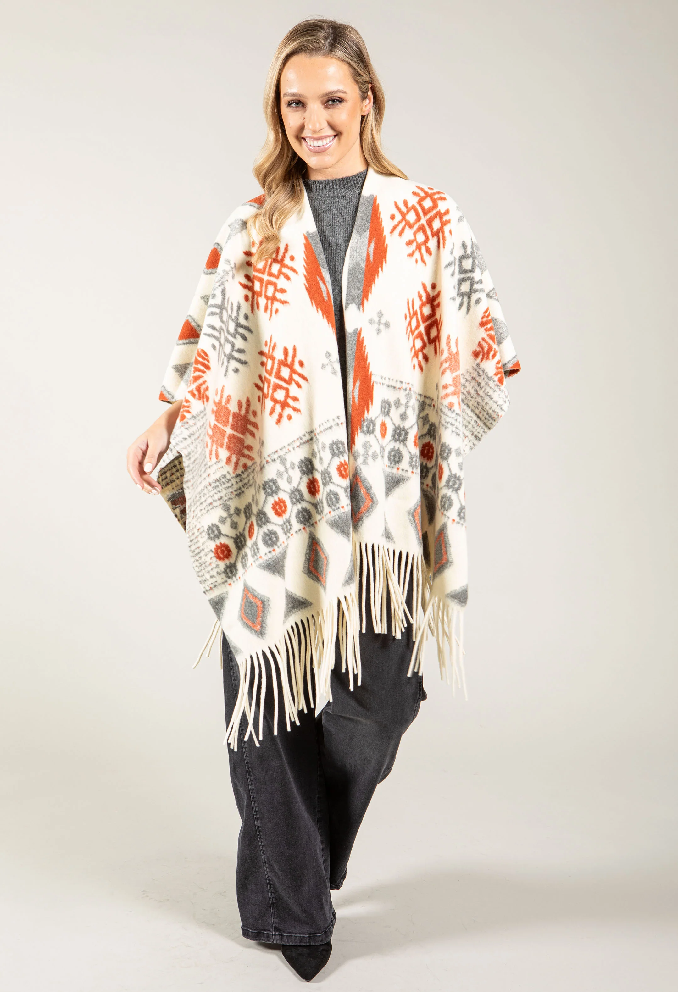 Fair Isle Soft Touch Cape - Image 2