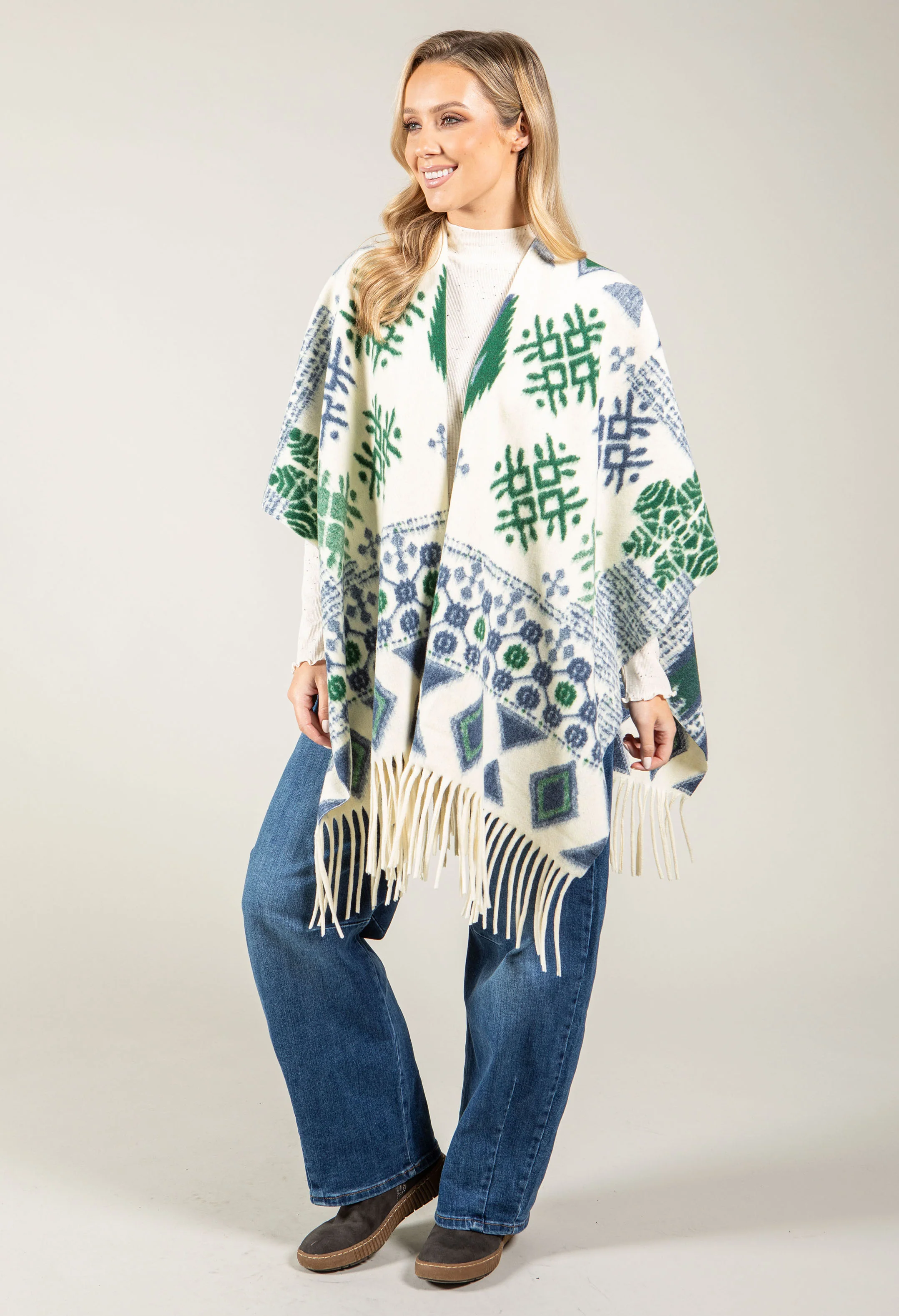 Fair Isle Soft Touch Cape - Image 6