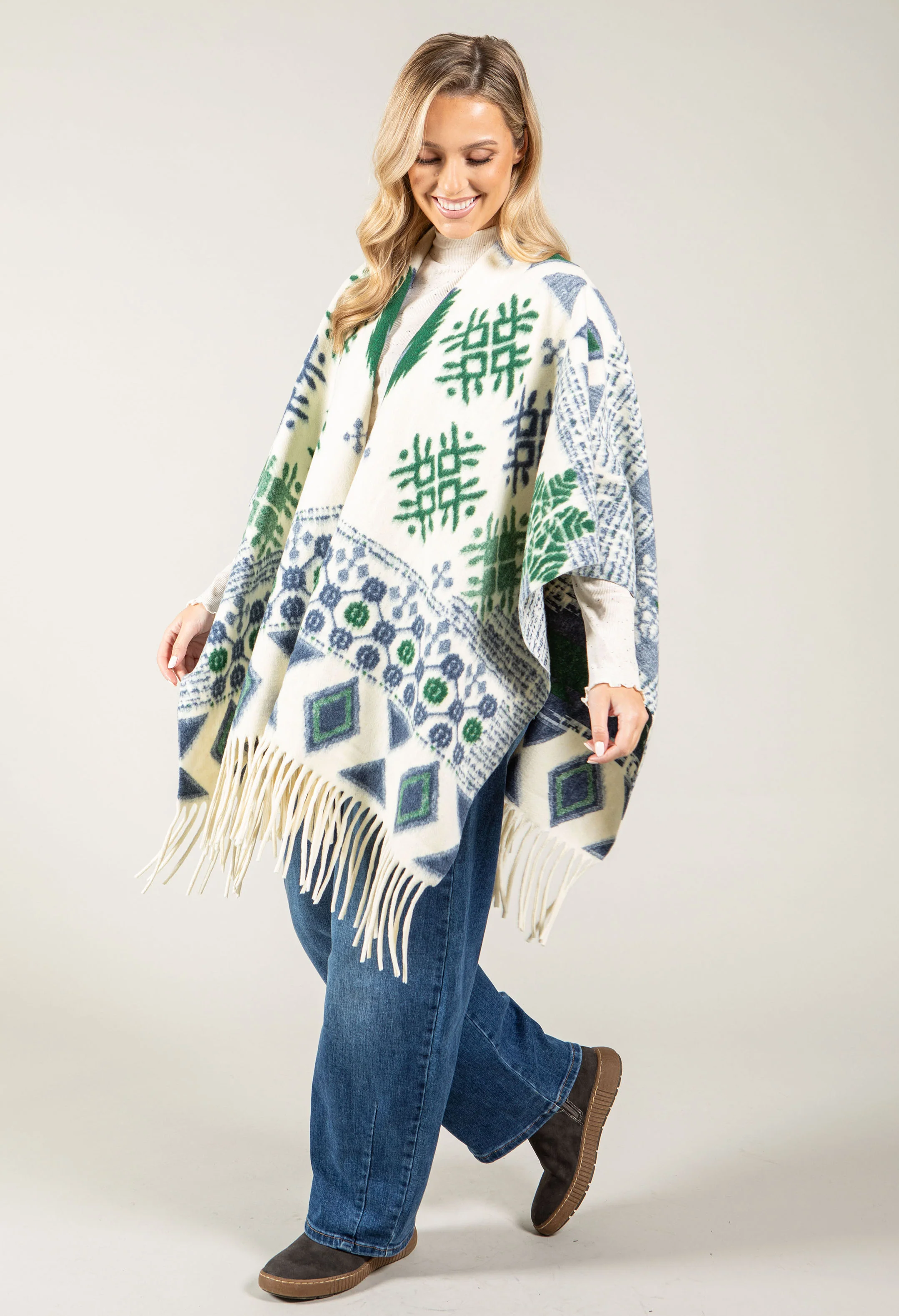 Fair Isle Soft Touch Cape - Image 8
