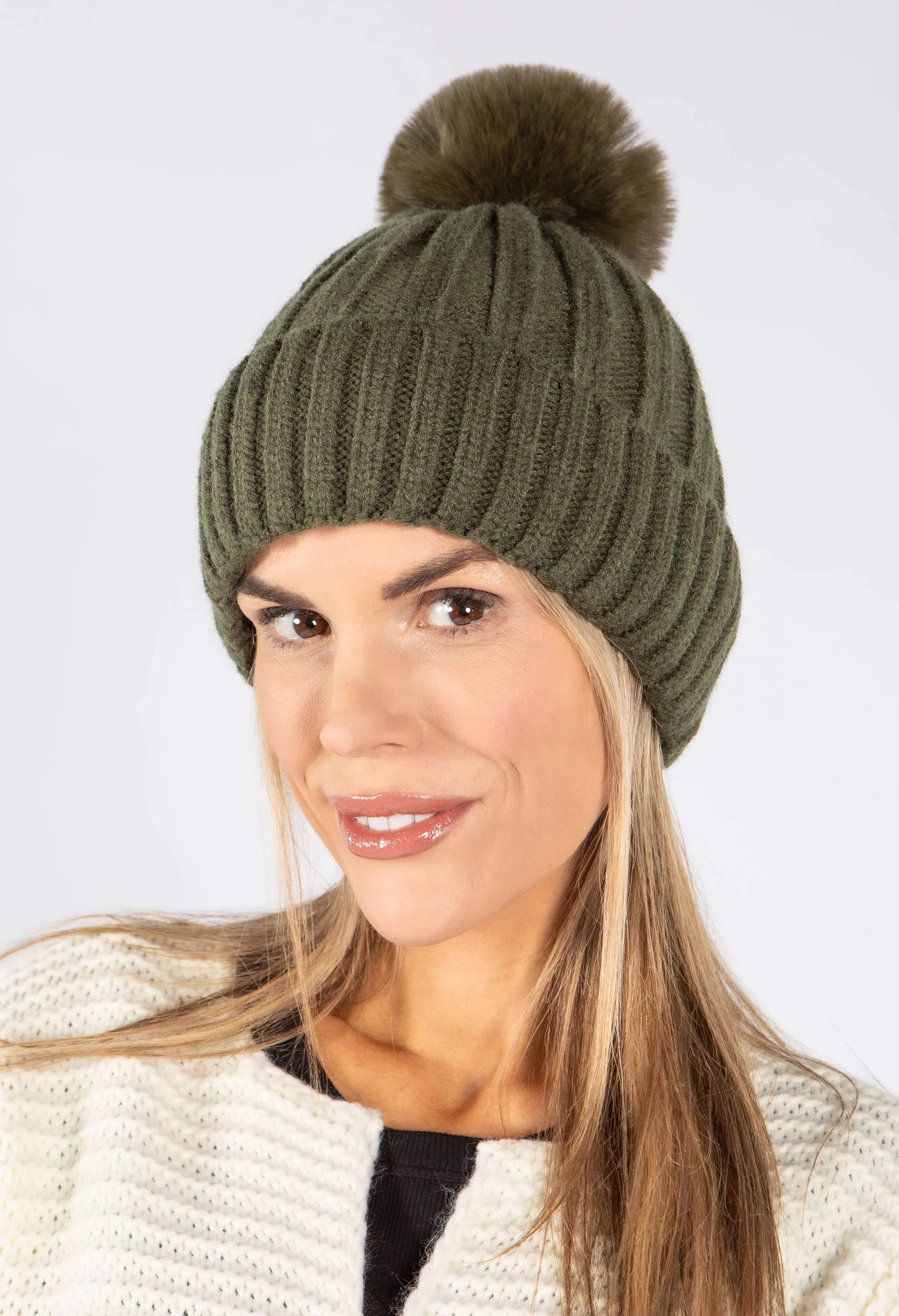 Faux Fur Bobble Hat - Image 14