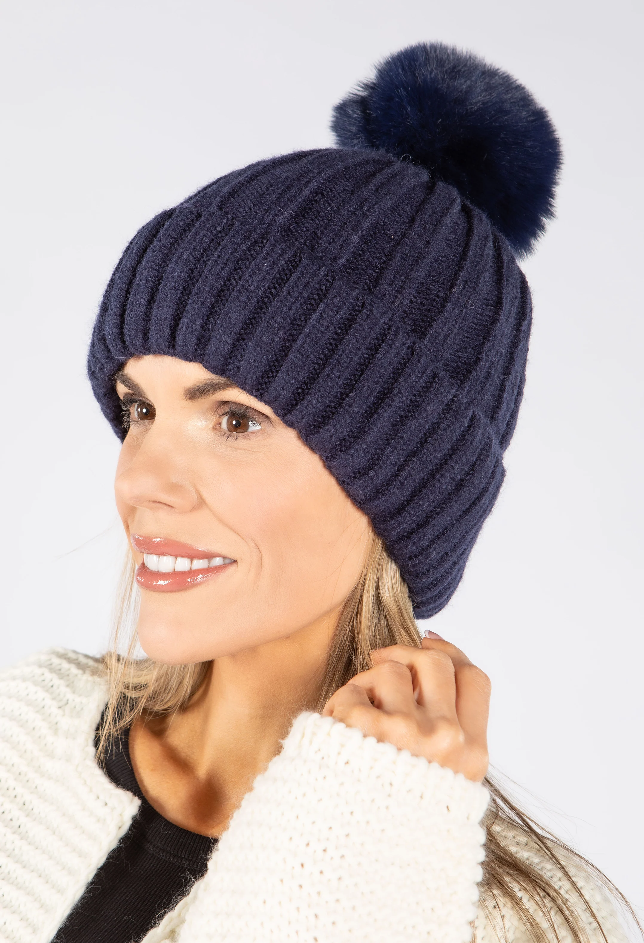 Faux Fur Bobble Hat - Image 17
