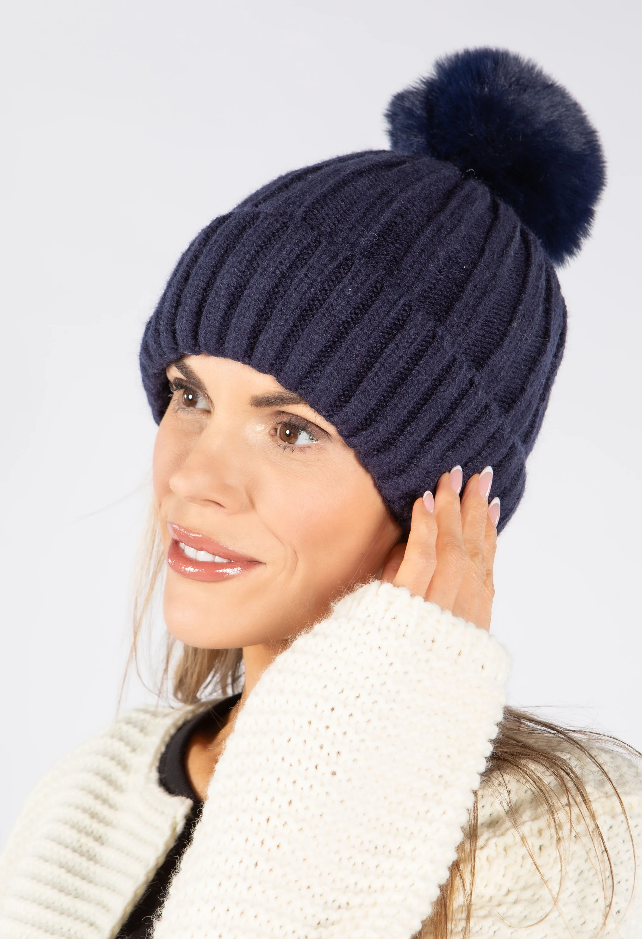 Faux Fur Bobble Hat - Image 18