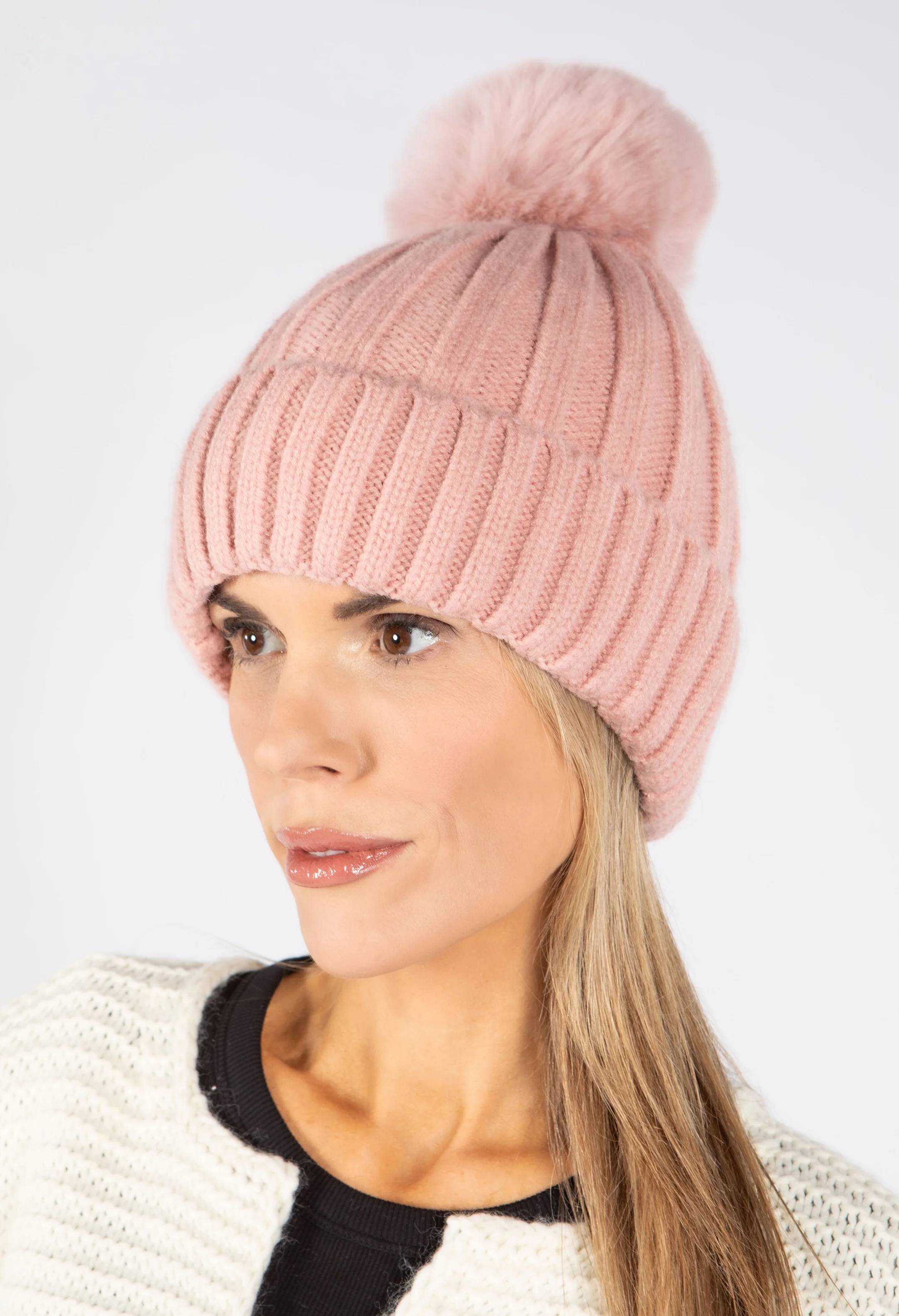 Faux Fur Bobble Hat - Image 19