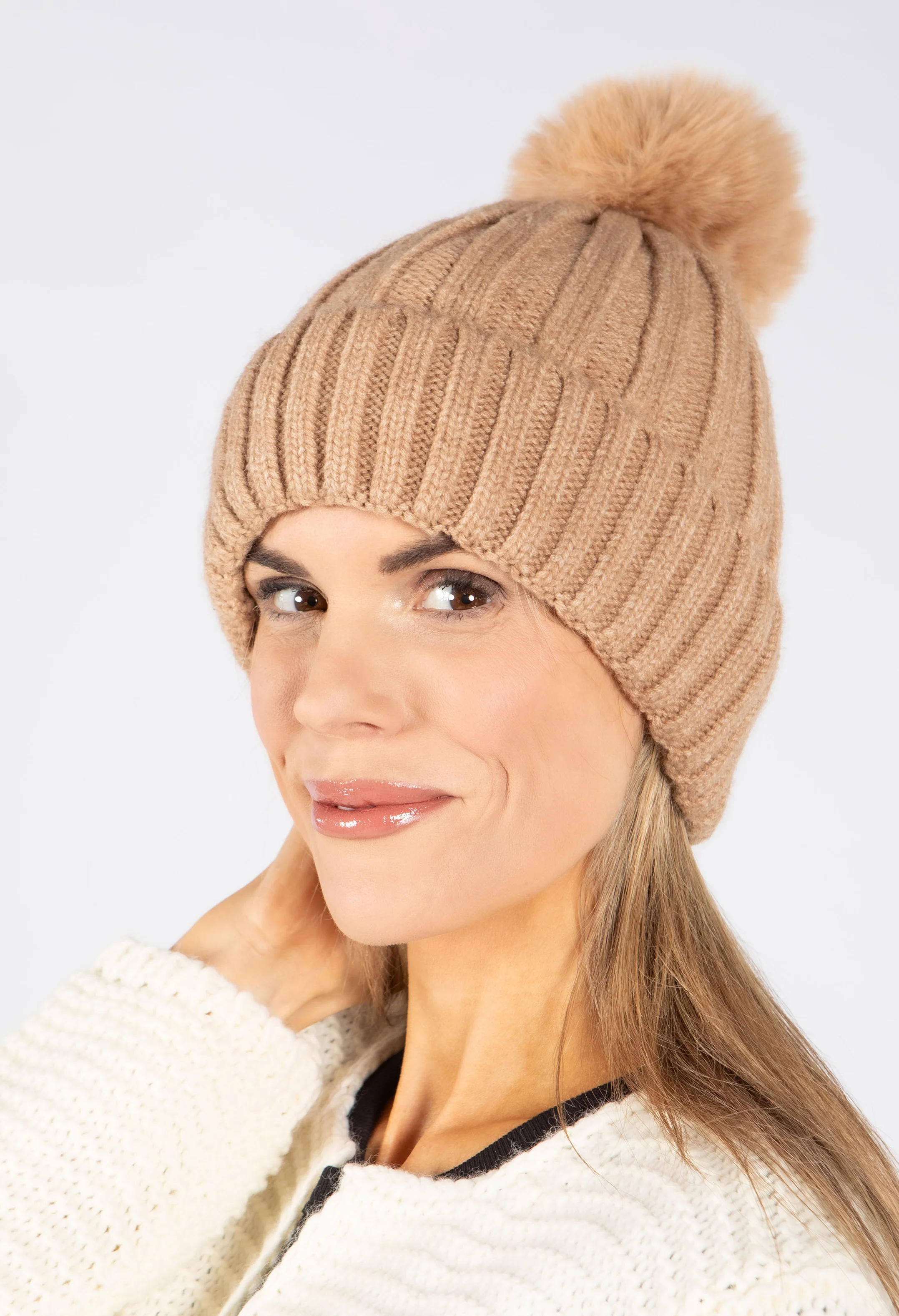 Faux Fur Bobble Hat - Image 24