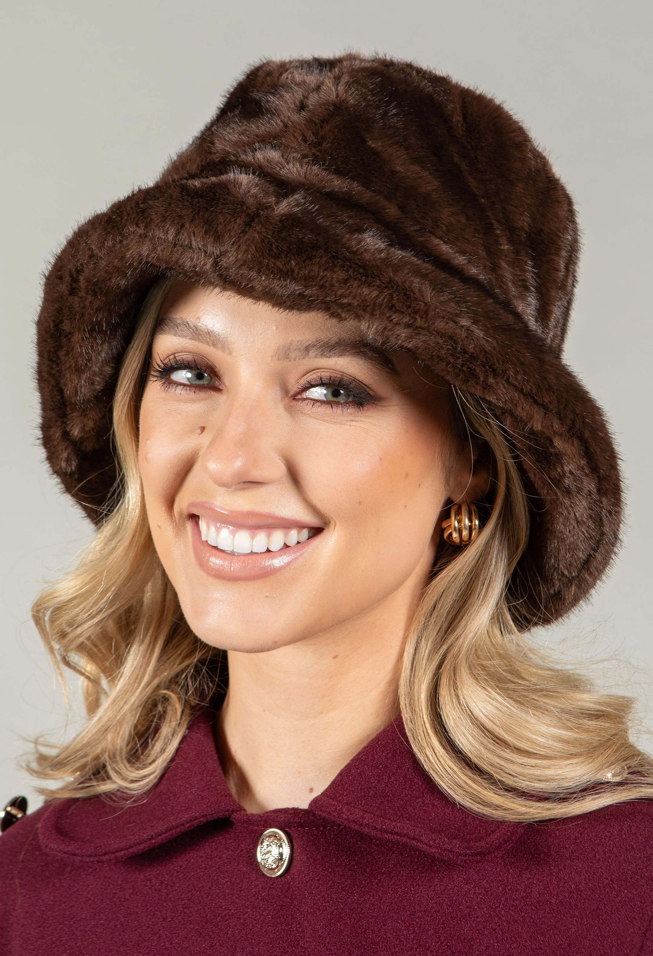Faux Fur Bucket Hat - Image 3