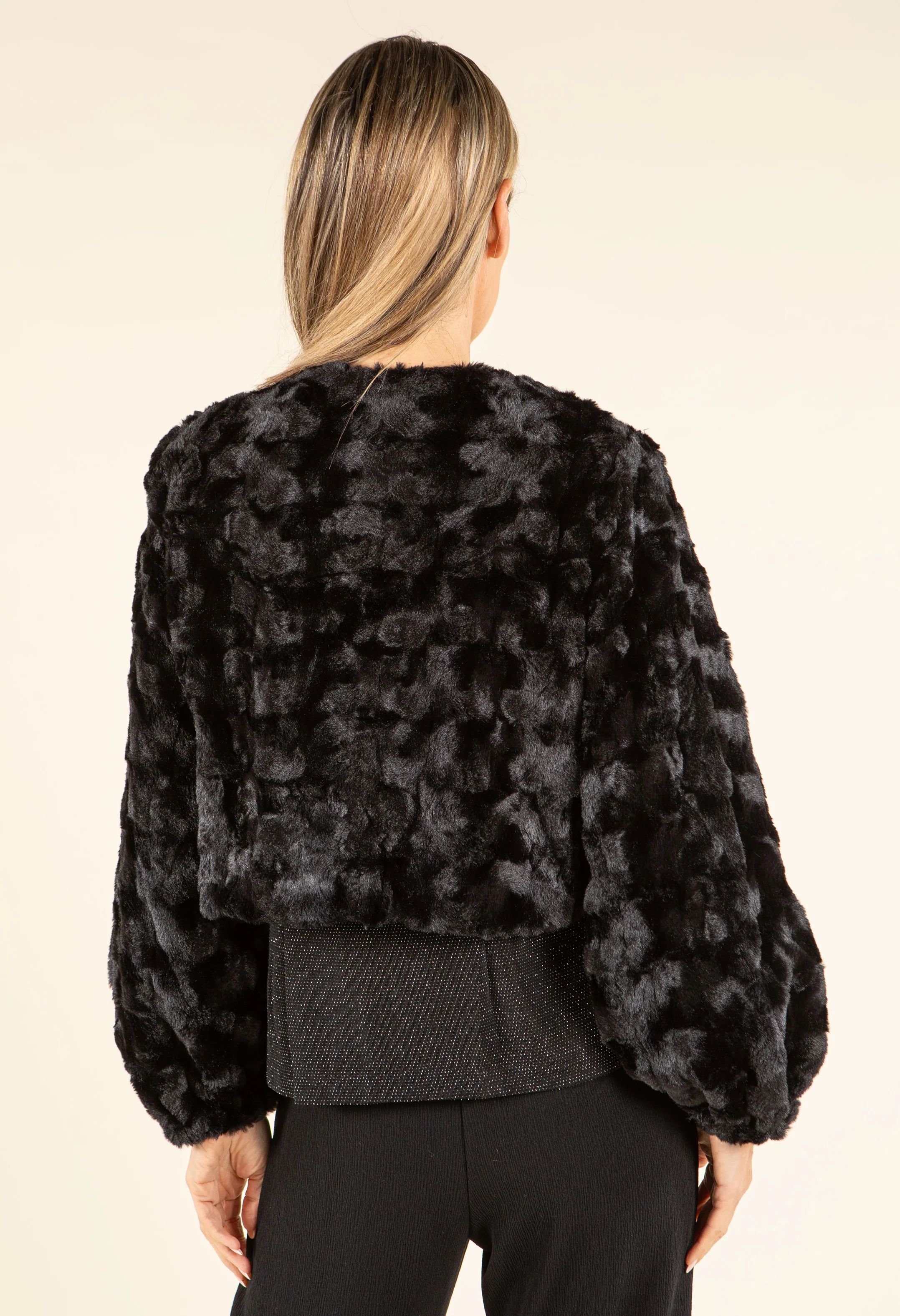 Faux Fur Short Jacket - Image 4
