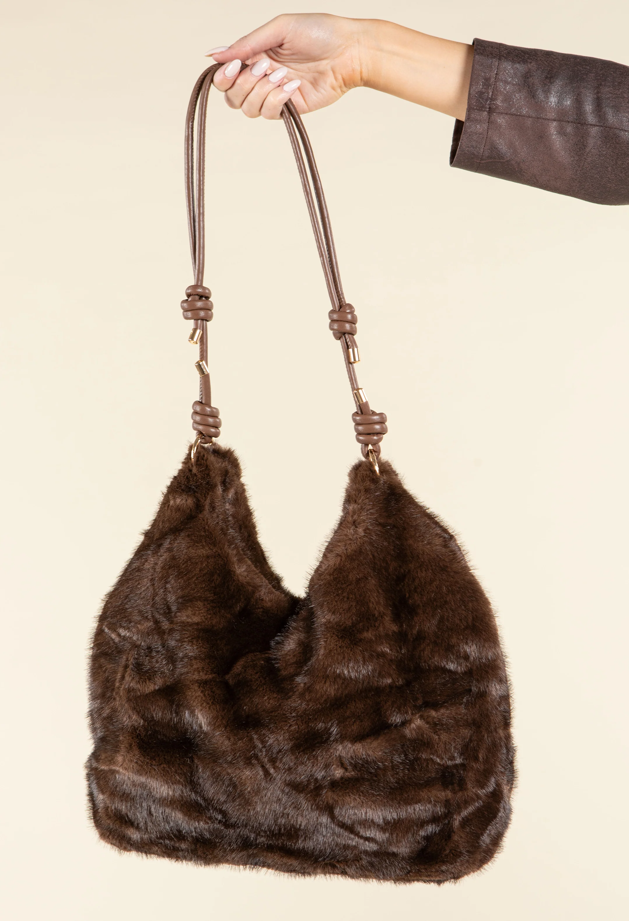 Faux Fur Slouch Bag - Image 3