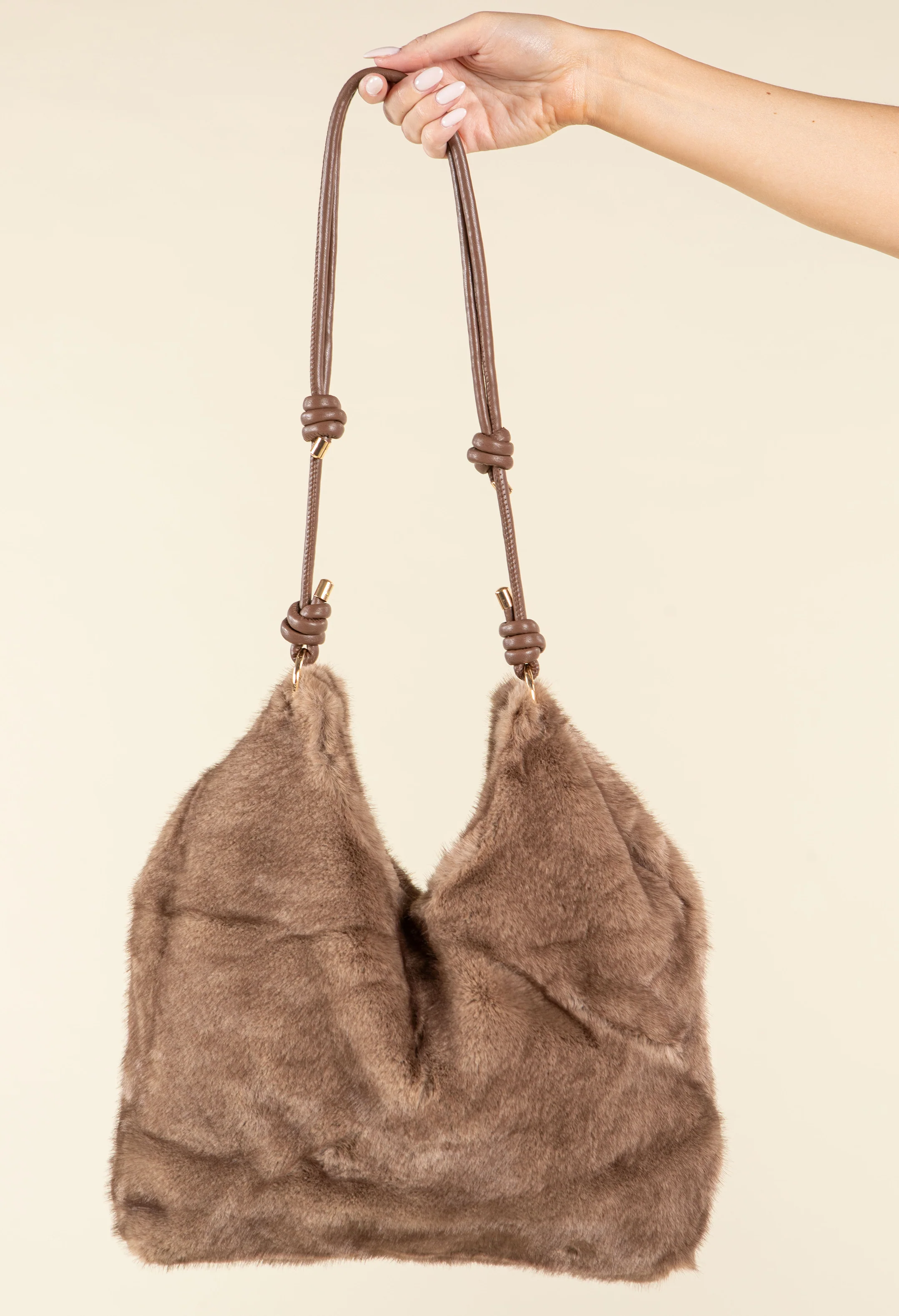 Faux Fur Slouch Bag - Image 9