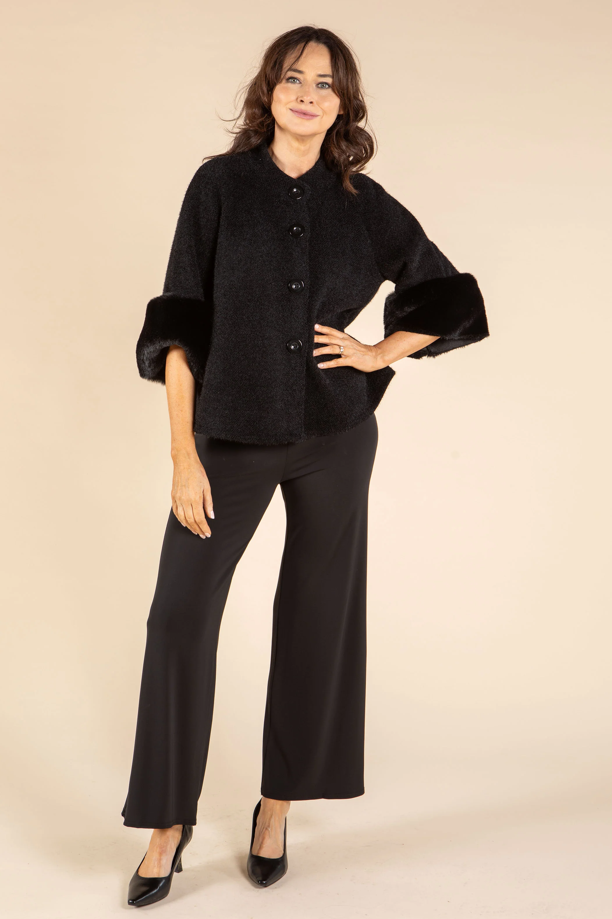Faux Fur Trim Jacket - Image 13