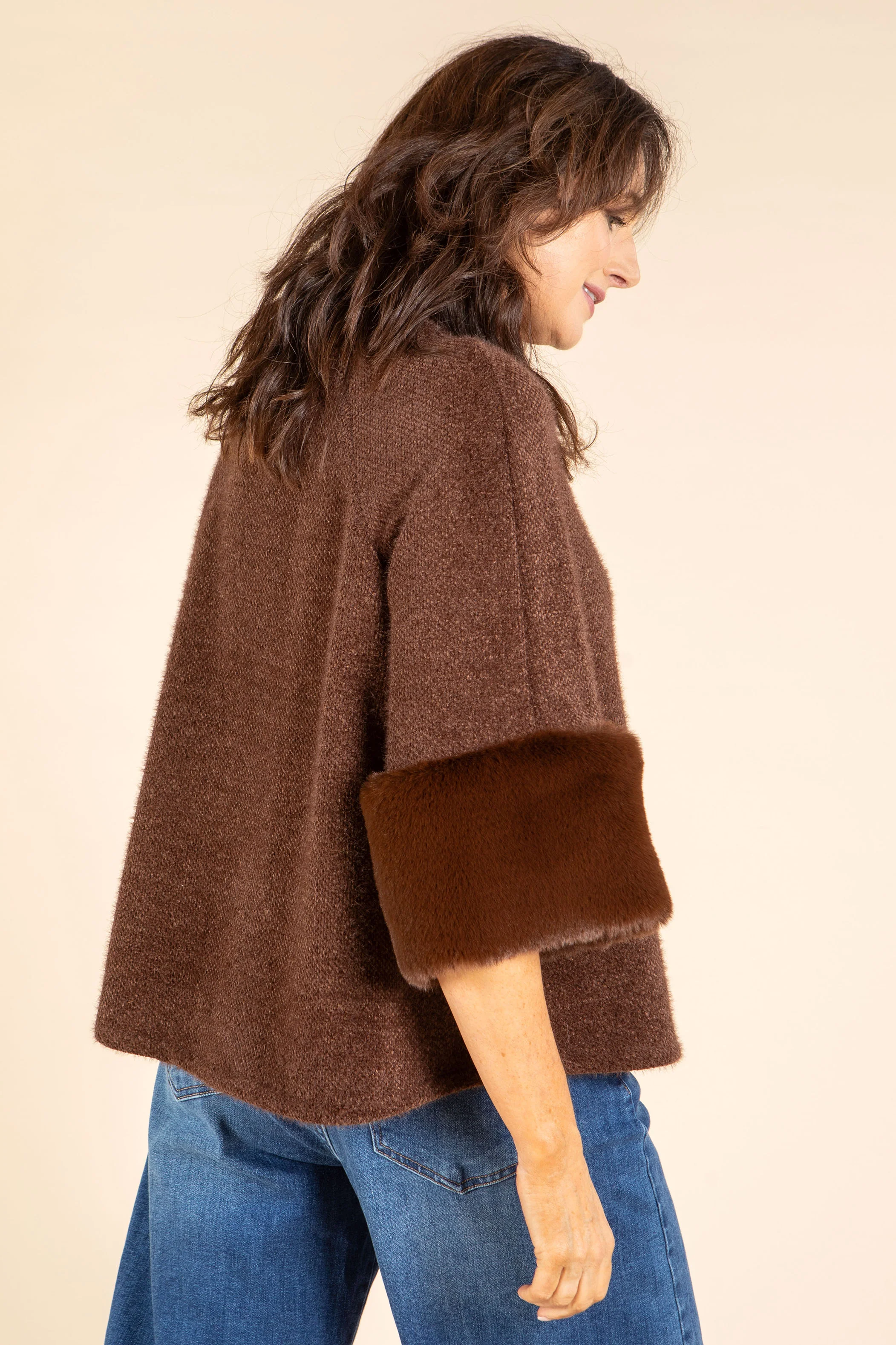 Faux Fur Trim Jacket - Image 21
