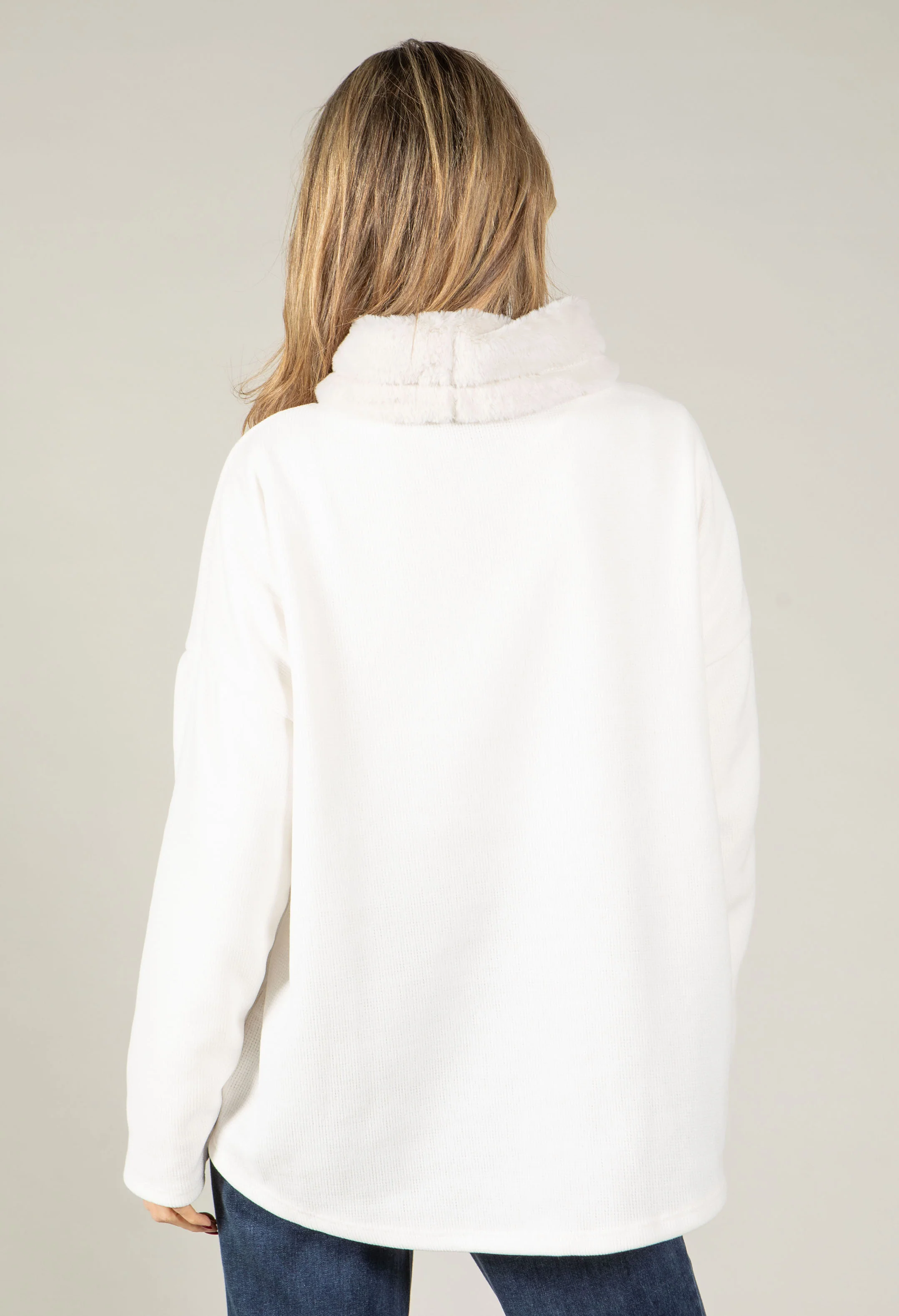 Faux Fur Trim Jumper - Image 10