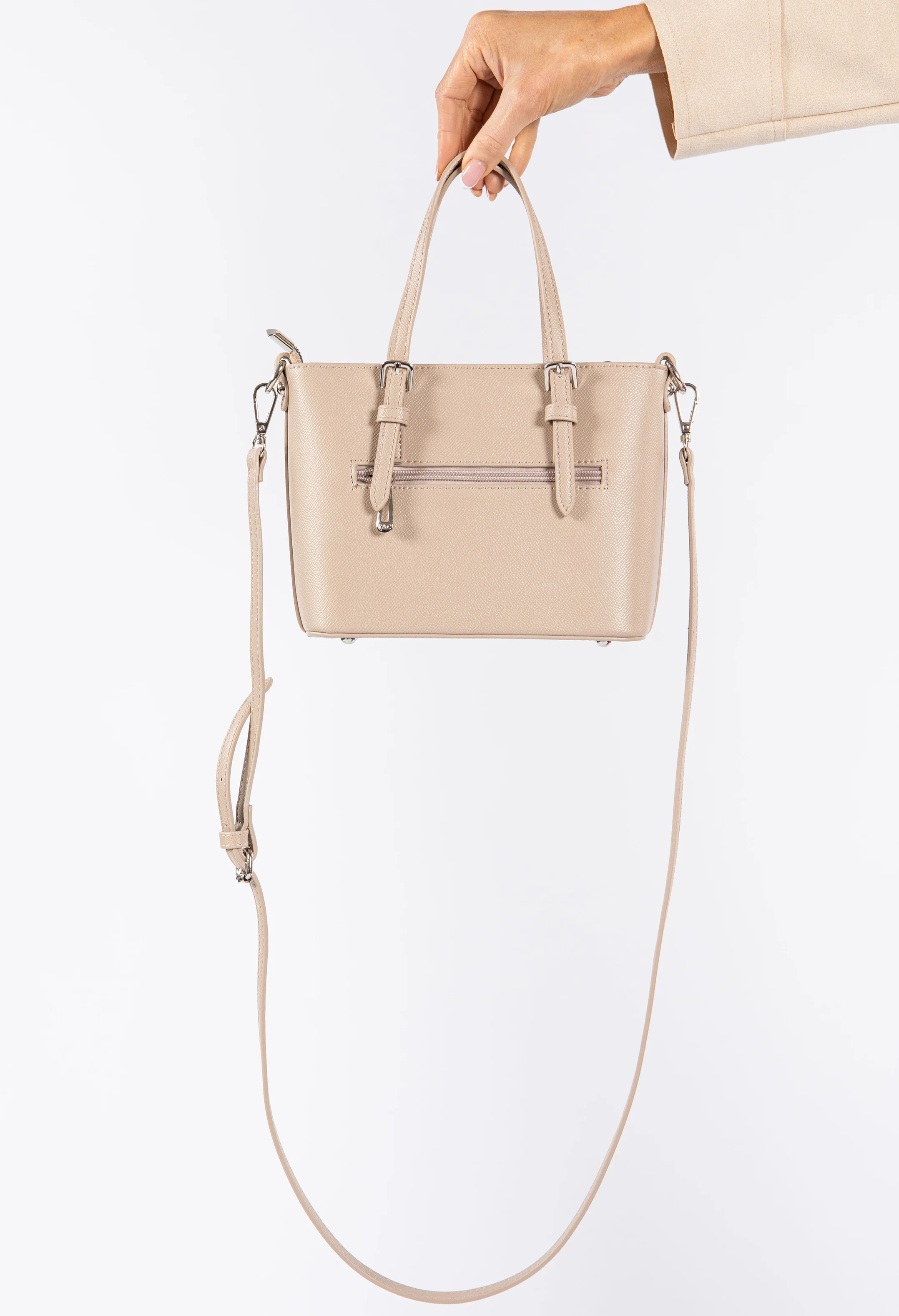 Structured Cross Body Bucket Bag - Image 5