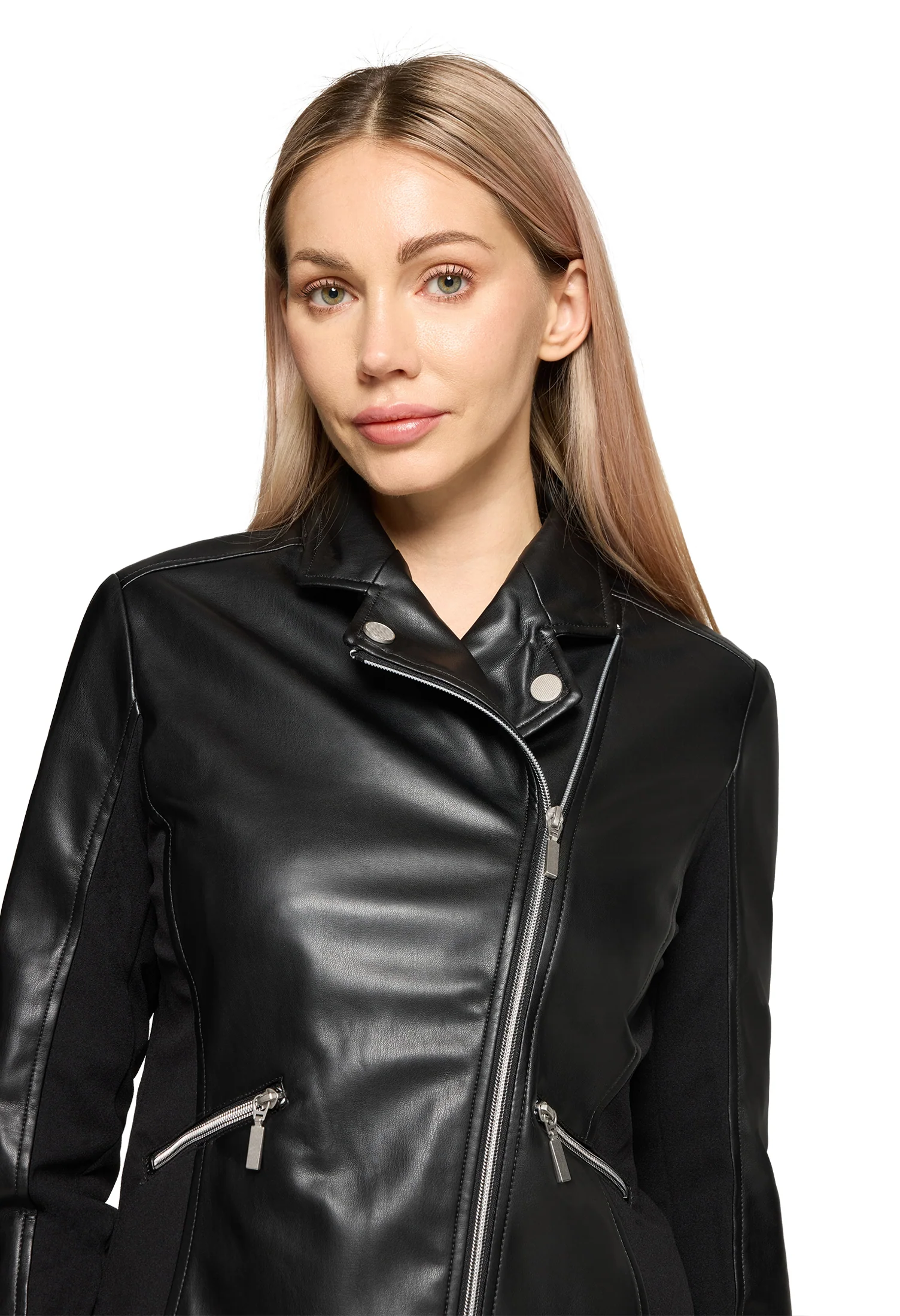 Faux Leather Biker Jacket - Image 3