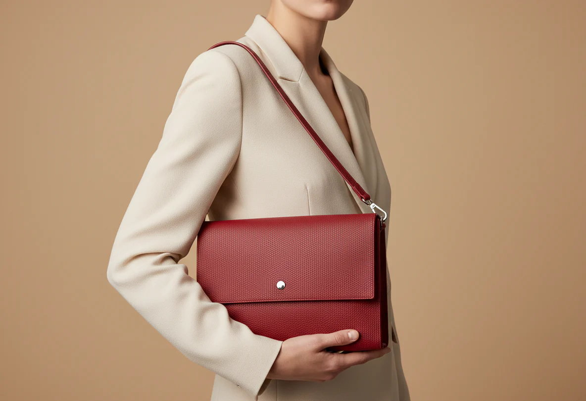 Faux Leather Envelope Bag - Image 8