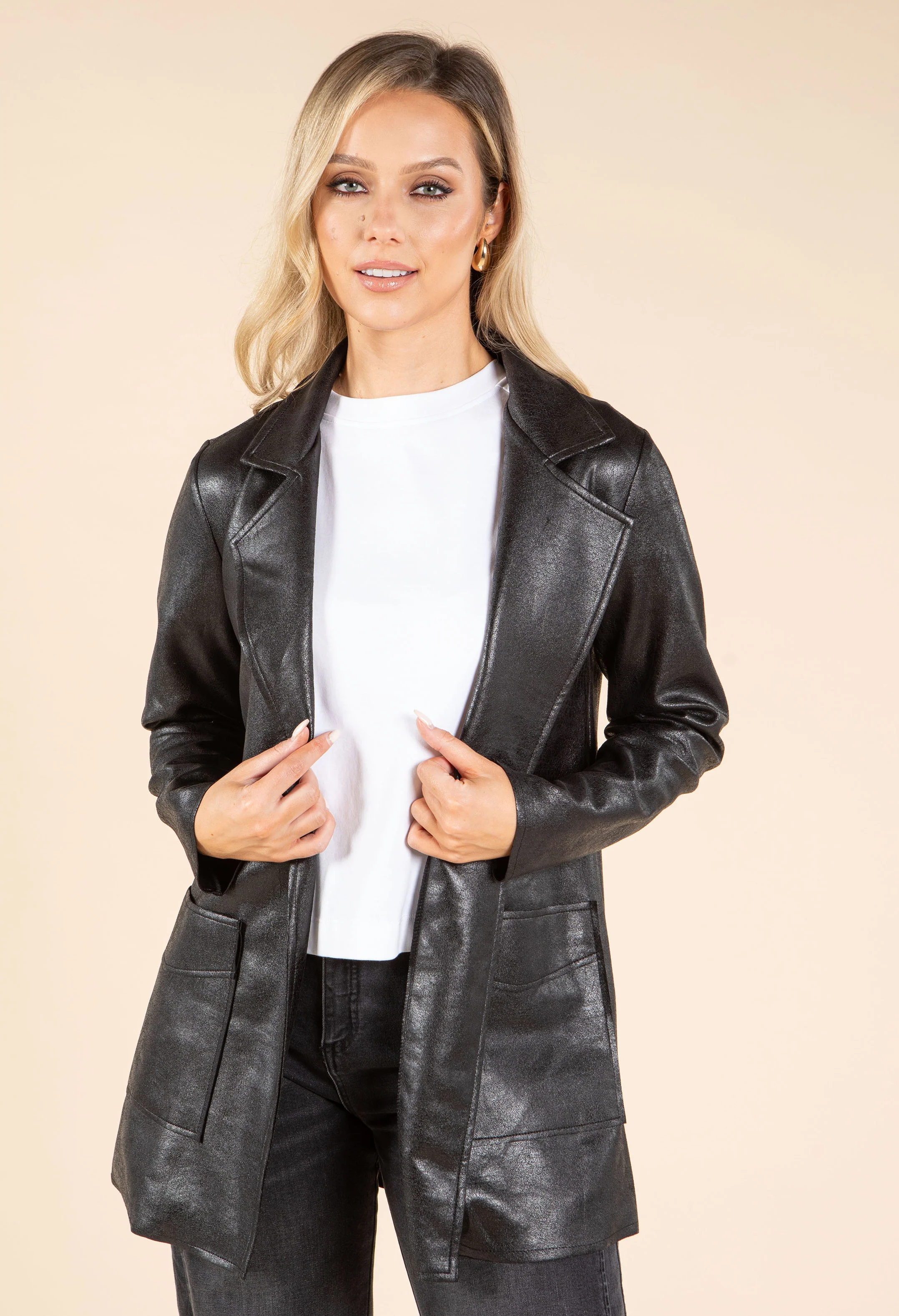 Faux Leather Jacket - Image 2