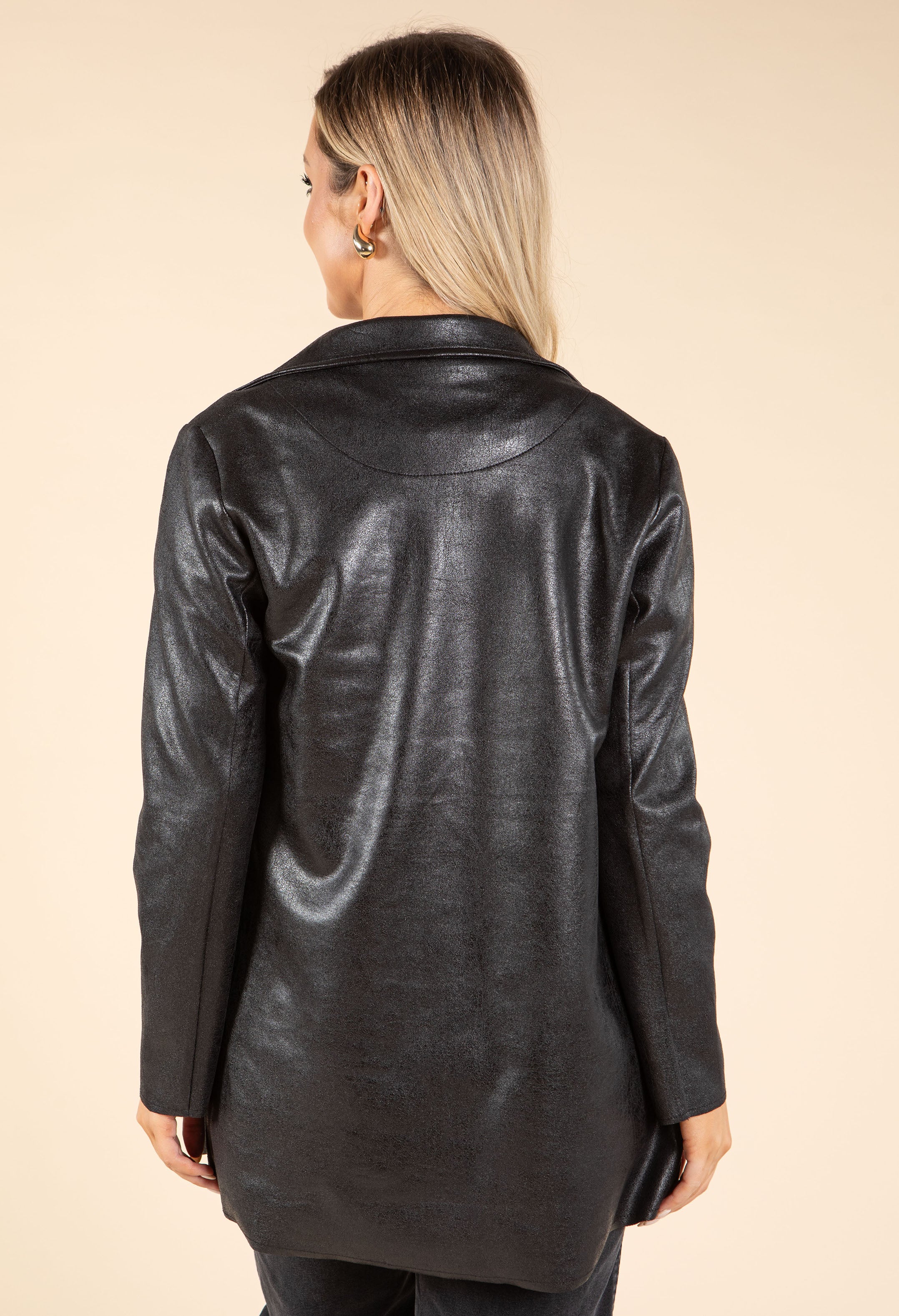 Faux Leather Jacket - Image 4