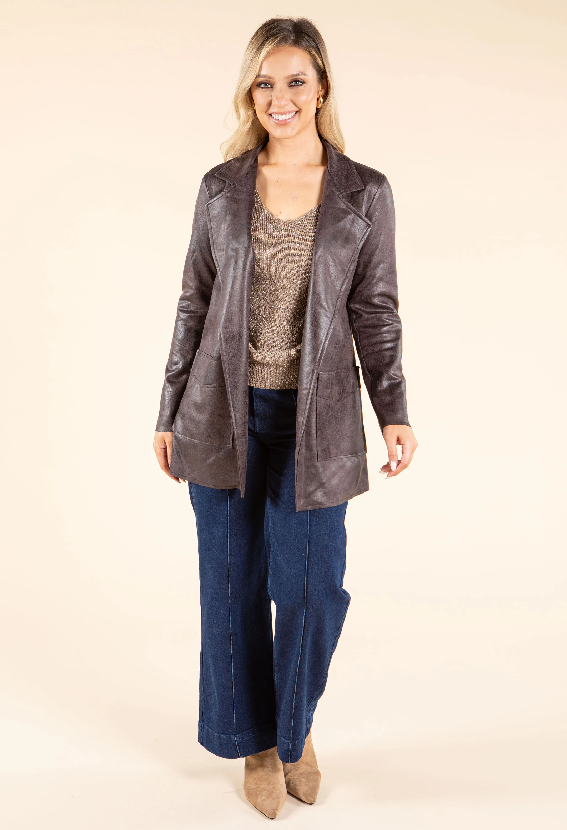Faux Leather Jacket - Image 8