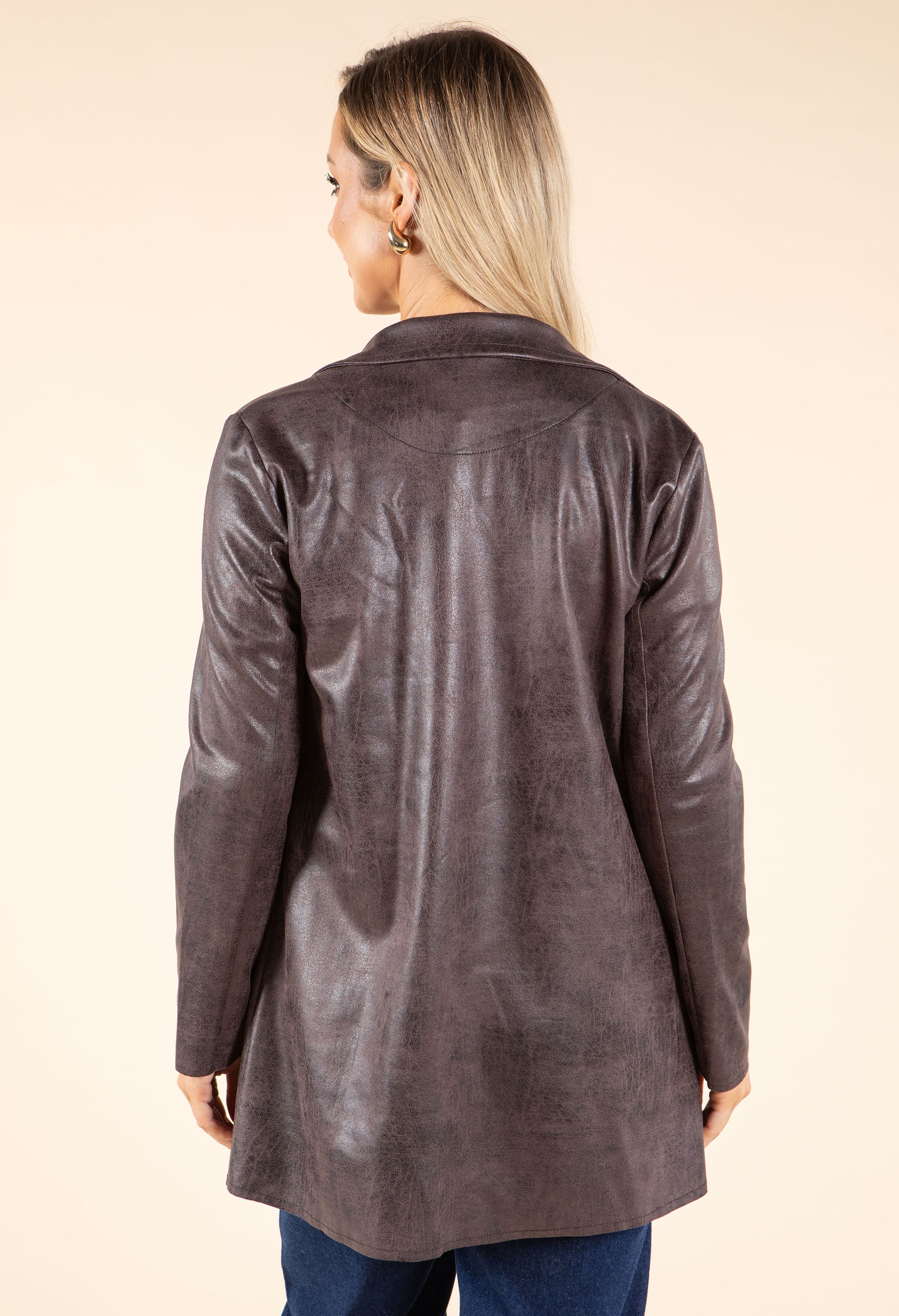Faux Leather Jacket - Image 9