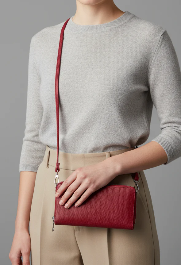 Faux Leather Multi Pocket Bag - Image 2