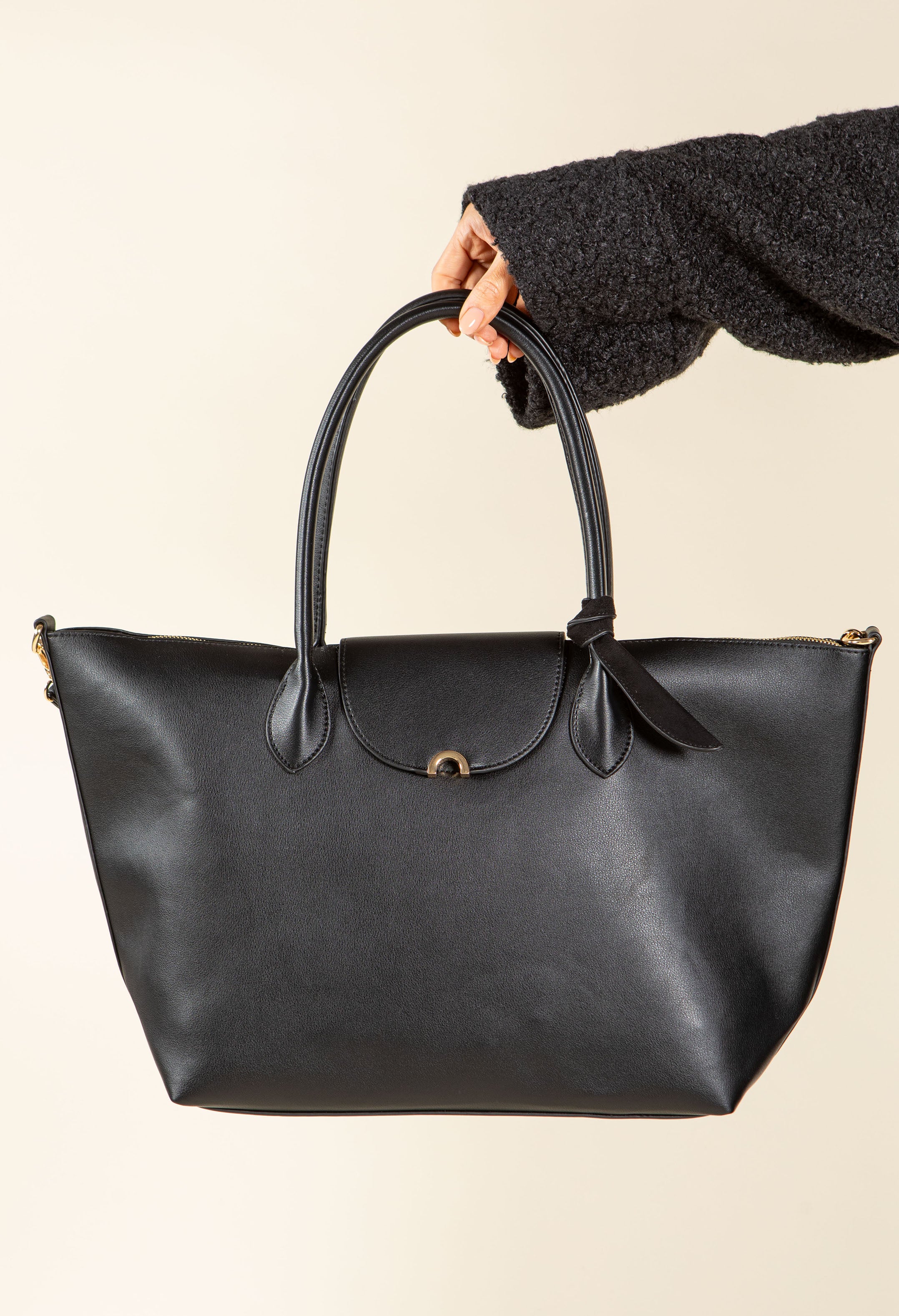 Faux Leather Shopper Bag - Image 4