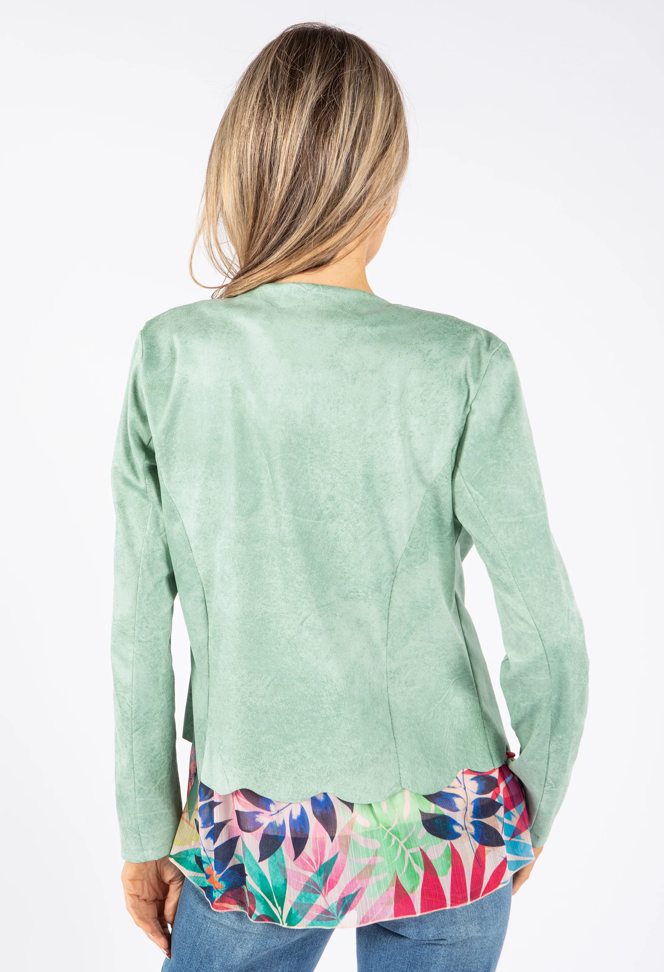 Faux Leather Zipper Details Jacket - Image 12