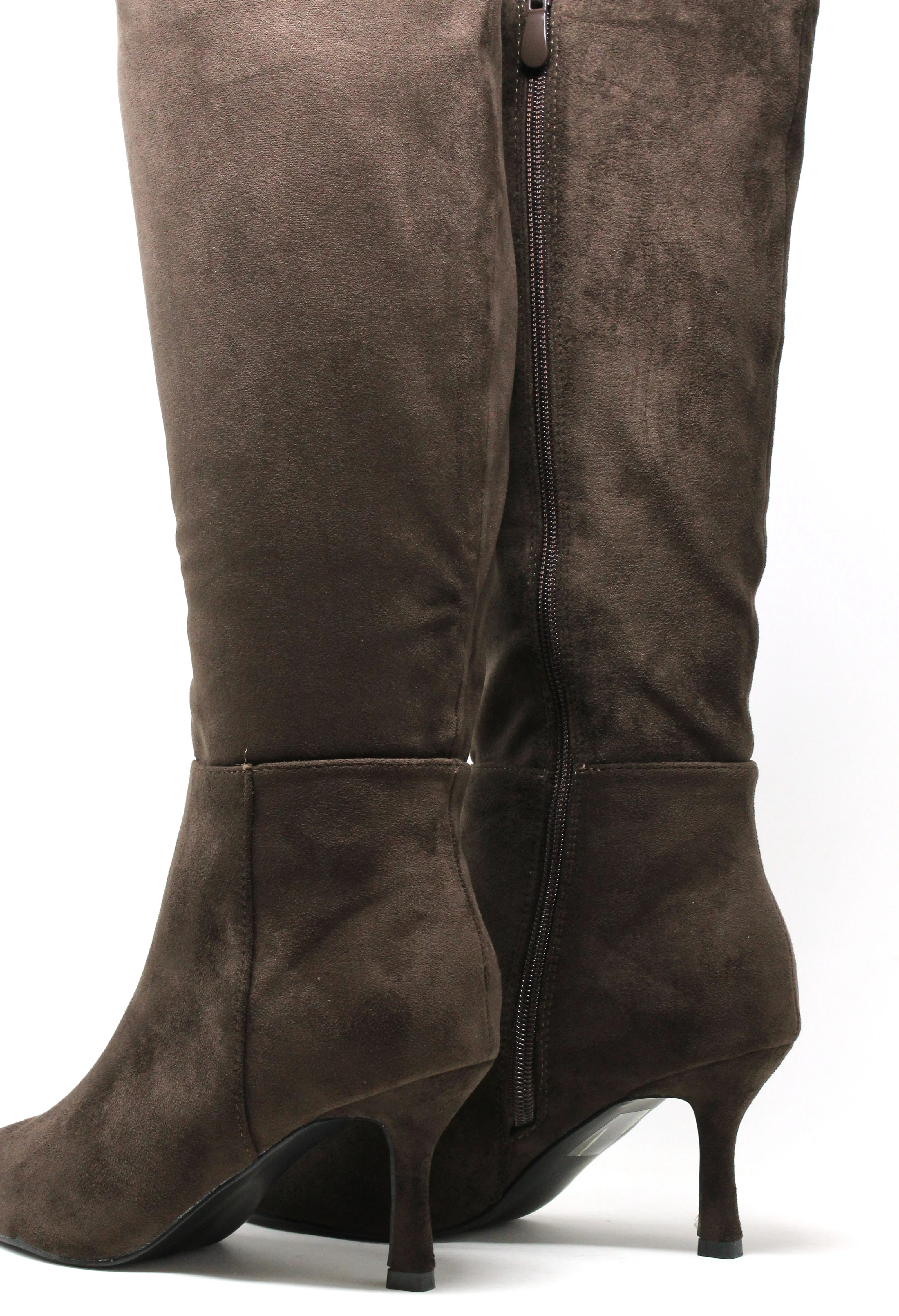 Faux Suede Knee High Boot - Image 4