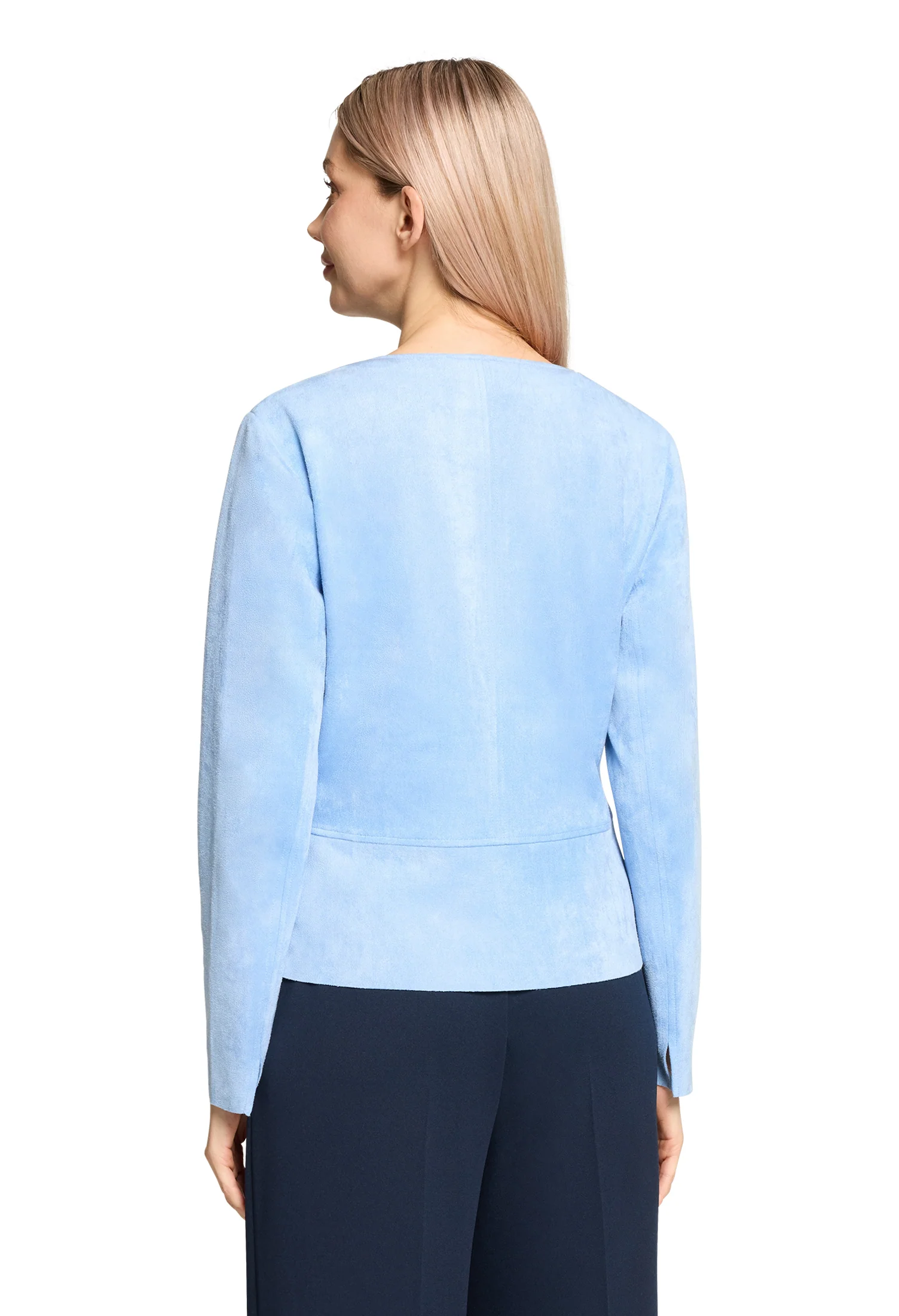 Faux Suede Zip-Up Jacket - Image 2